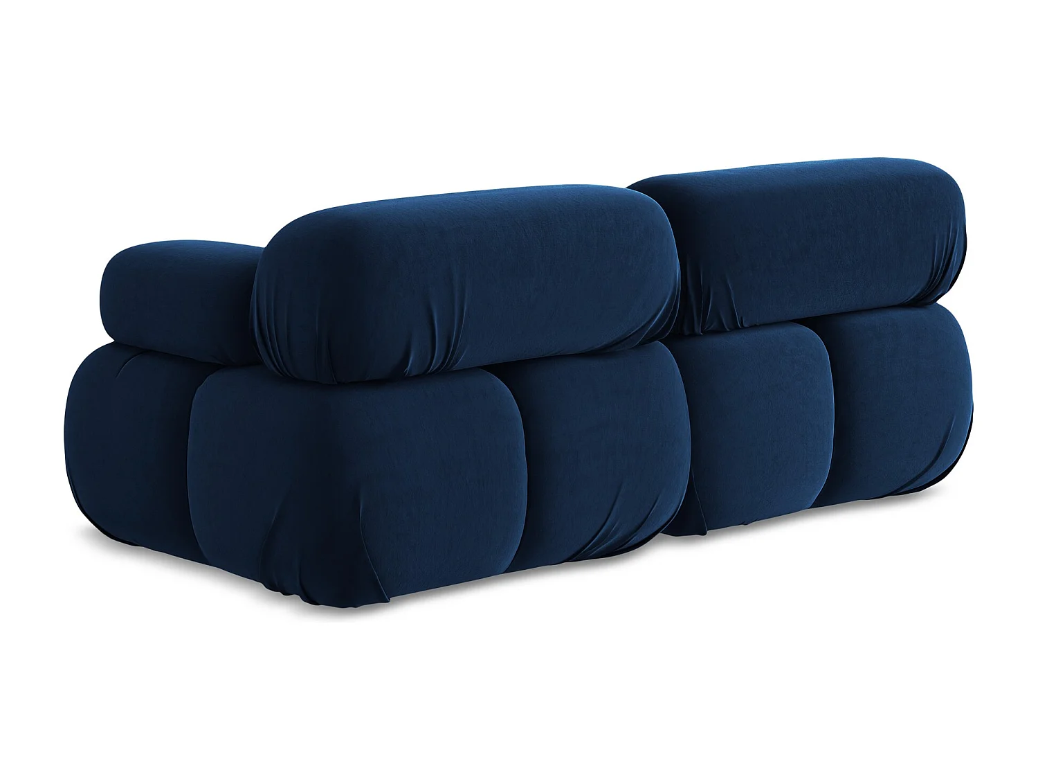 2-Sitzer Sofa - - Samt - Königsblau - LOKUA