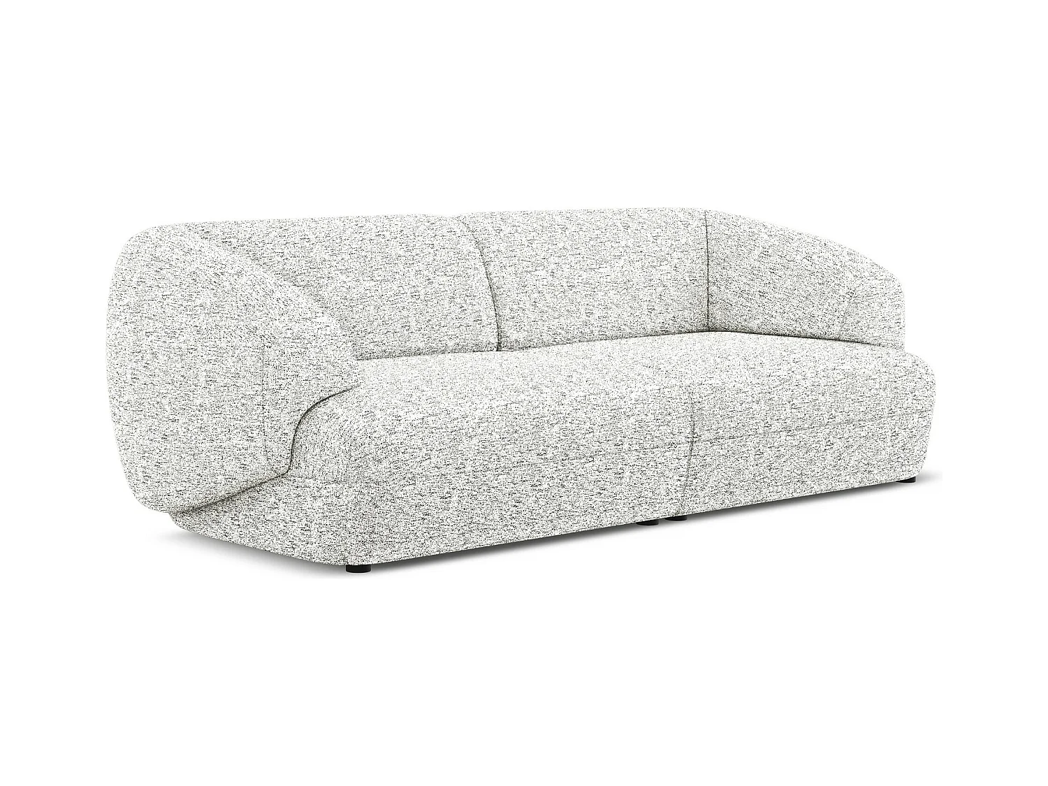 Canapé modulable 4 places en Strukturstoff - blanc - MOANA