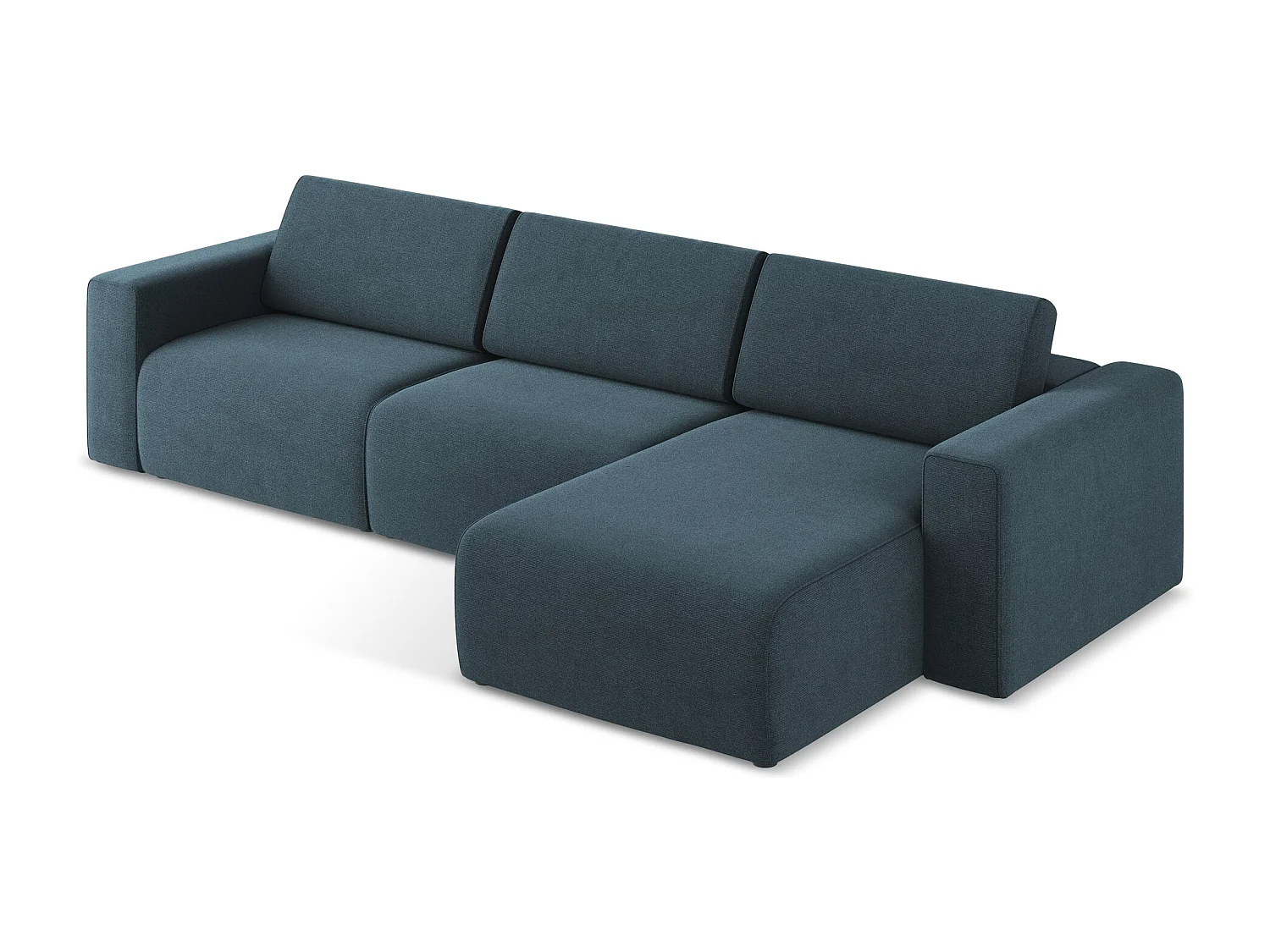 Modulares Ecks Sofa M rechts - Rechts - Strukturstoff - Jeans - KALEA