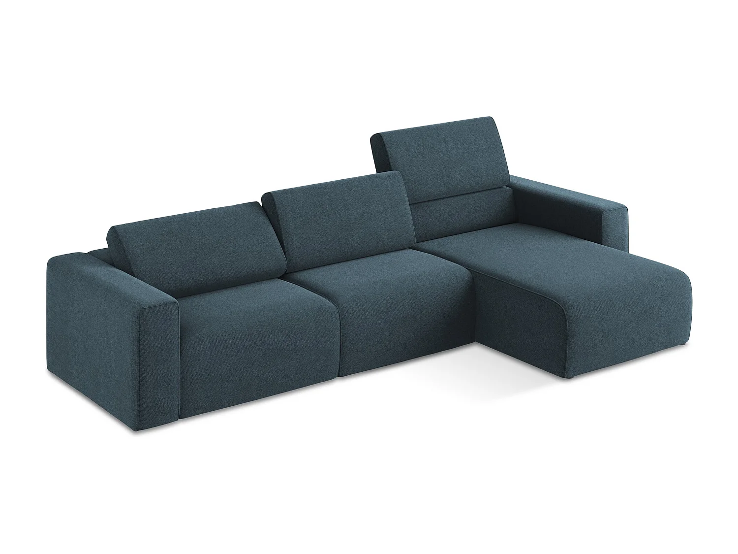Modulares Ecks Sofa M rechts - Rechts - Strukturstoff - Jeans - KALEA
