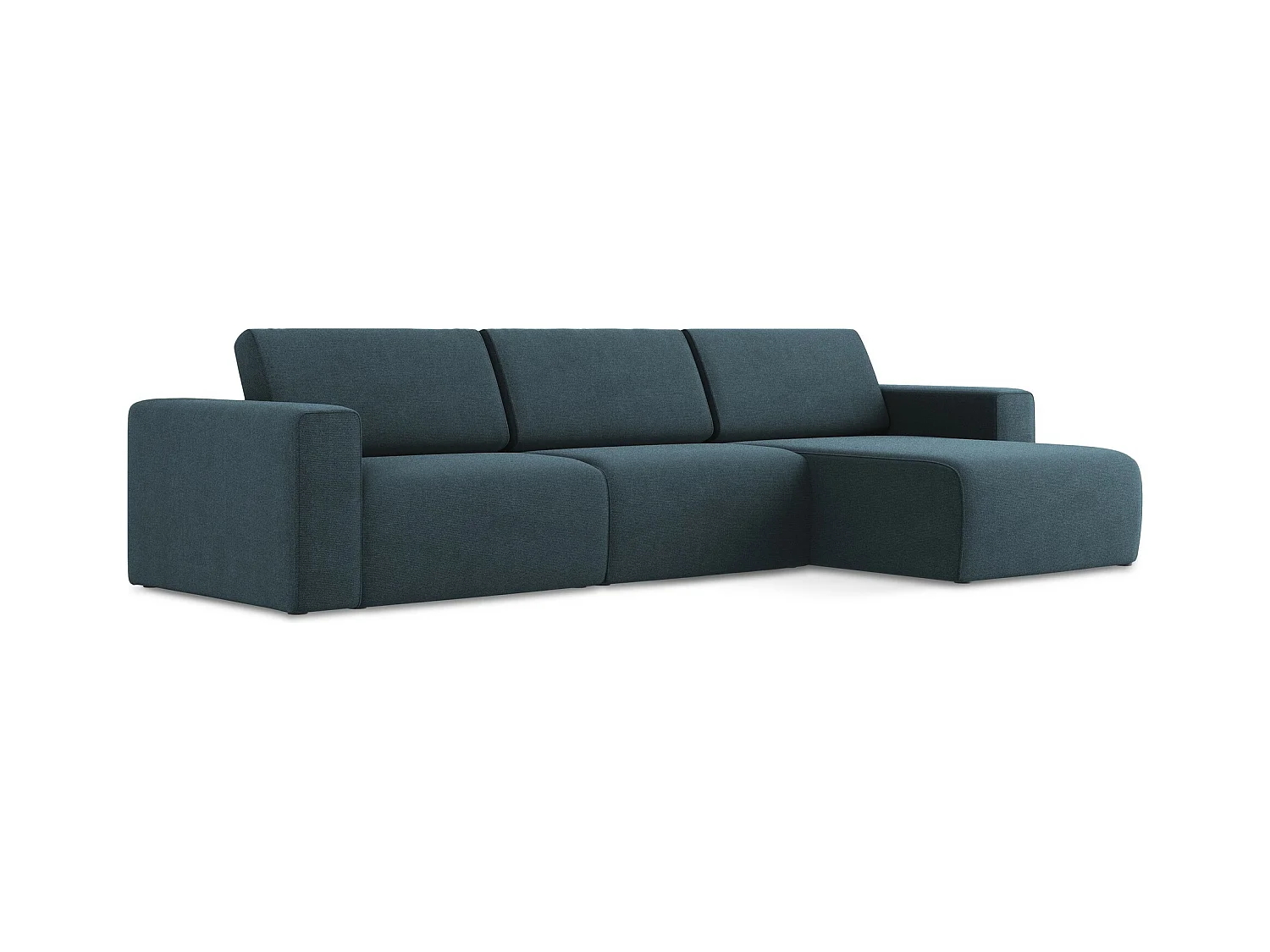 Modulares Ecks Sofa M rechts - Rechts - Strukturstoff - Jeans - KALEA