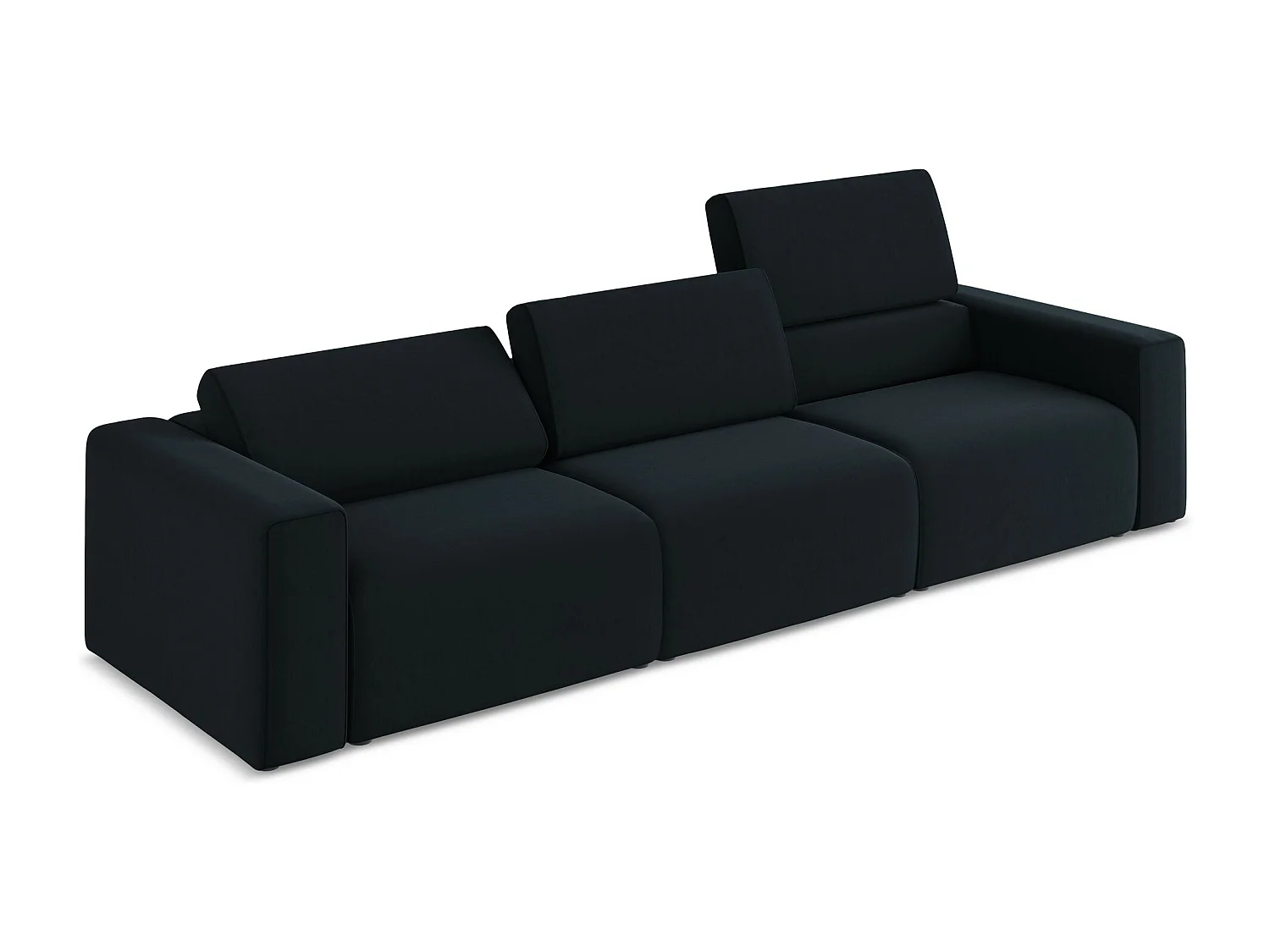 Modulares 4-Sitzer Sofa - - Samt - Königsblau - KALEA