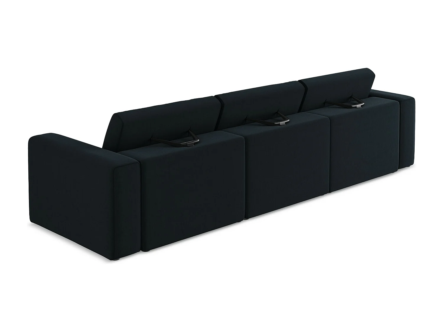 Modulares 4-Sitzer Sofa - - Samt - Königsblau - KALEA