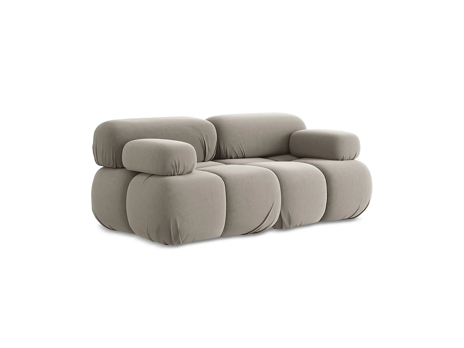 Modułowa sofa 2-osobowa - z tkaniny welwetowej - kreci - SANREMO