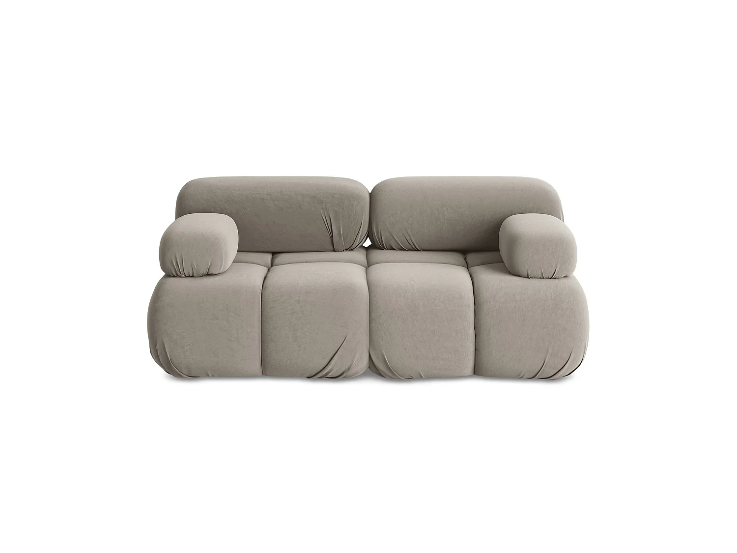Modułowa sofa 2-osobowa - z tkaniny welwetowej - kreci - SANREMO
