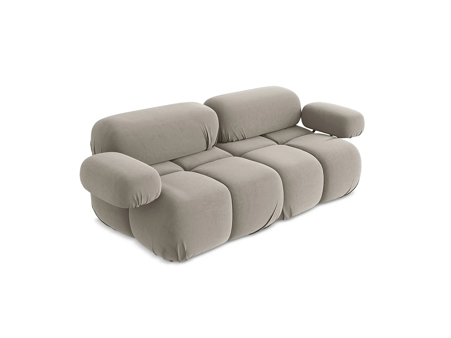 Modułowa sofa 2-osobowa - z tkaniny welwetowej - kreci - SANREMO