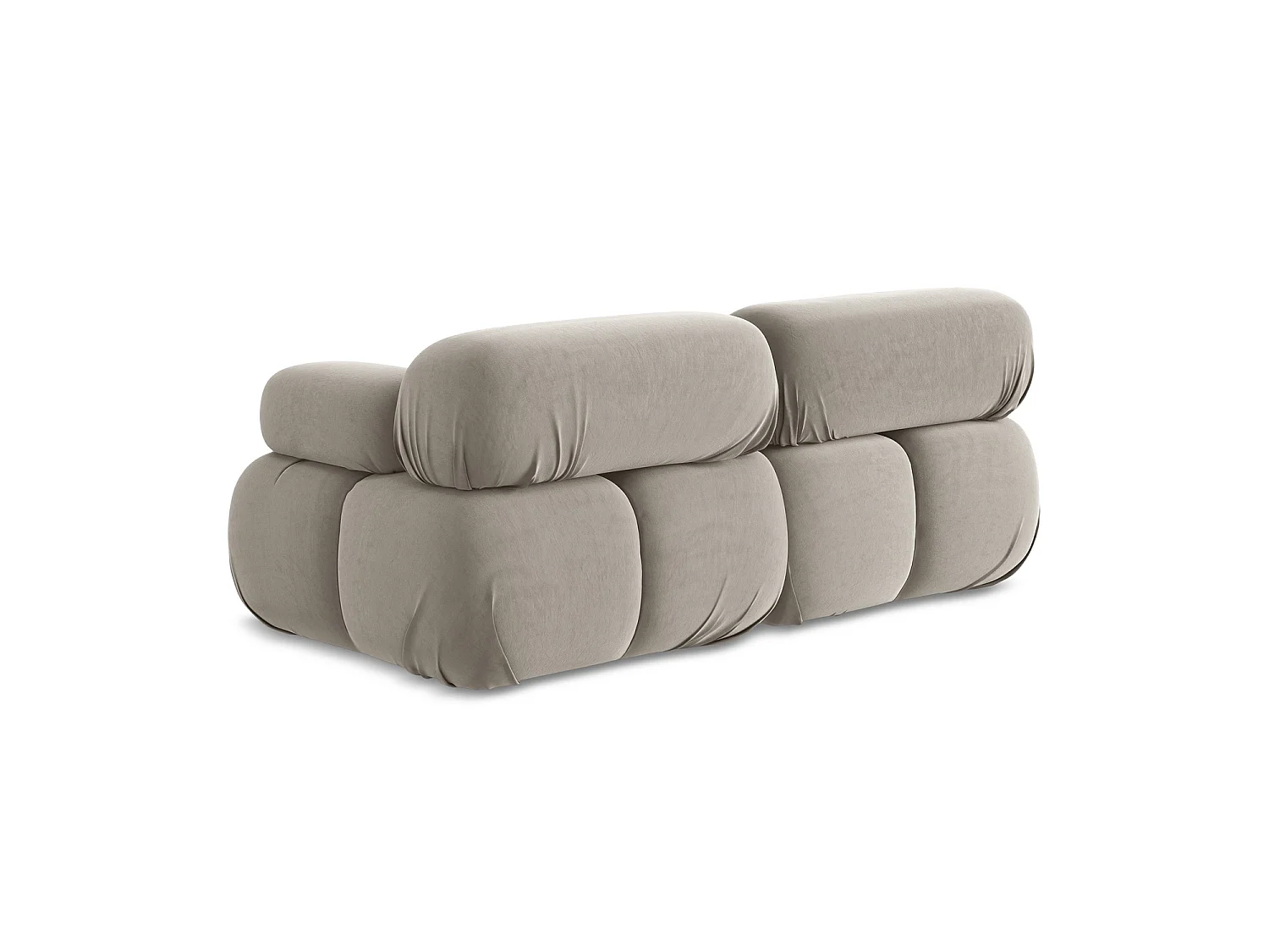 Modułowa sofa 2-osobowa - z tkaniny welwetowej - kreci - SANREMO