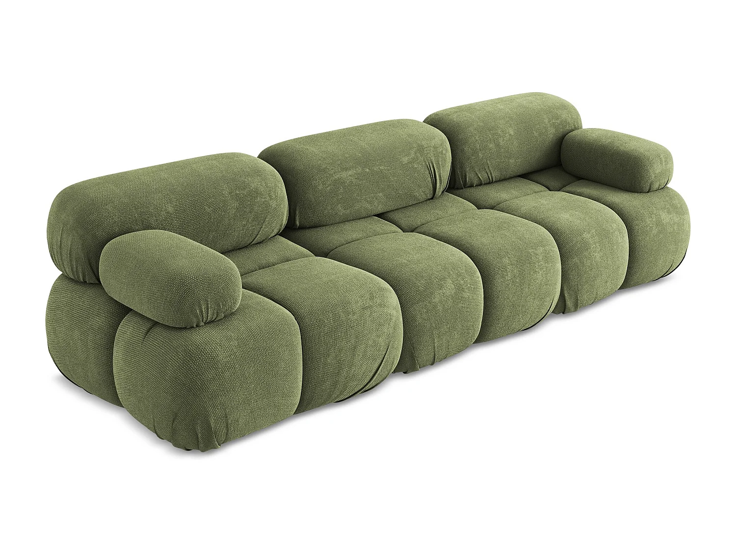 Canapé modulable 3 places en Chenille - vert - LOKUA