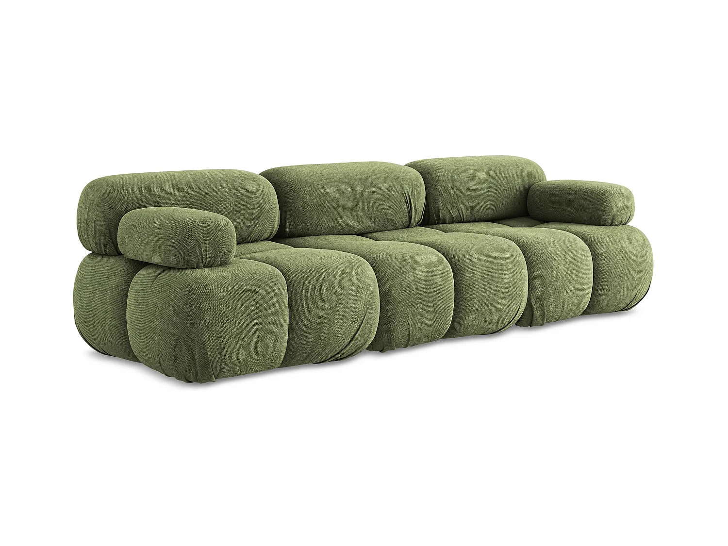 Canapé modulable 3 places en Chenille - vert - LOKUA