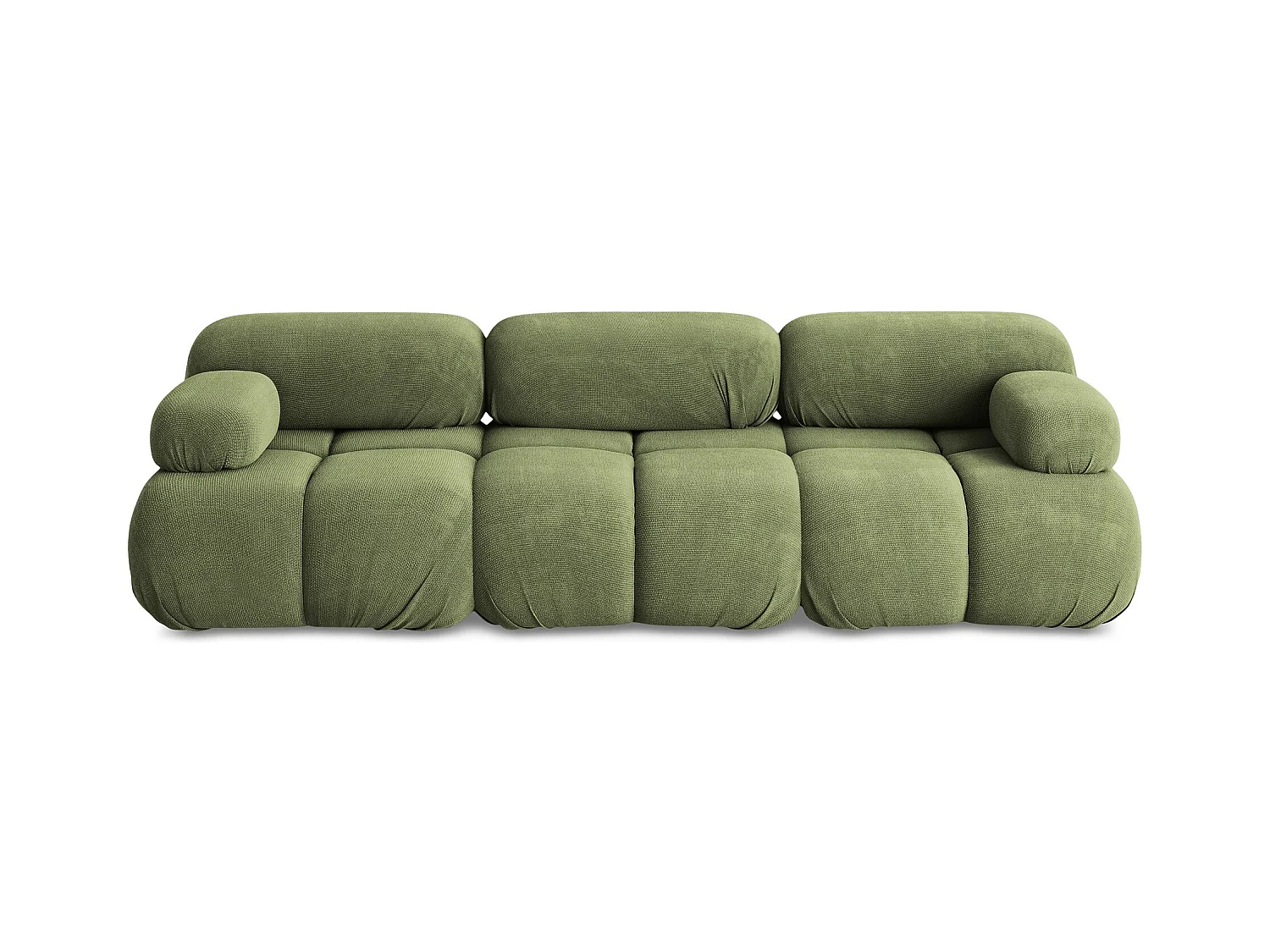 Canapé modulable 3 places en Chenille - vert - LOKUA