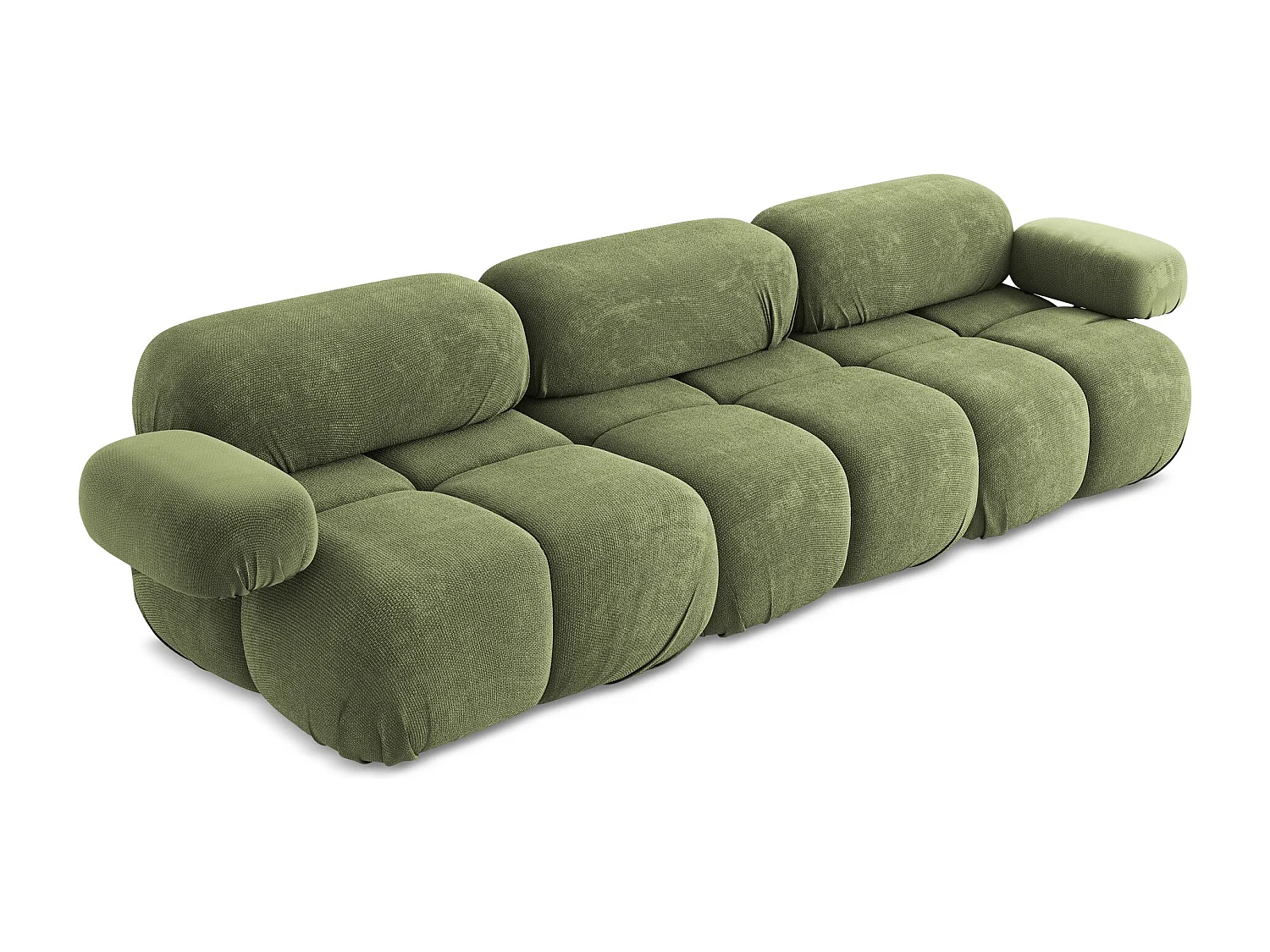 Canapé modulable 3 places en Chenille - vert - LOKUA