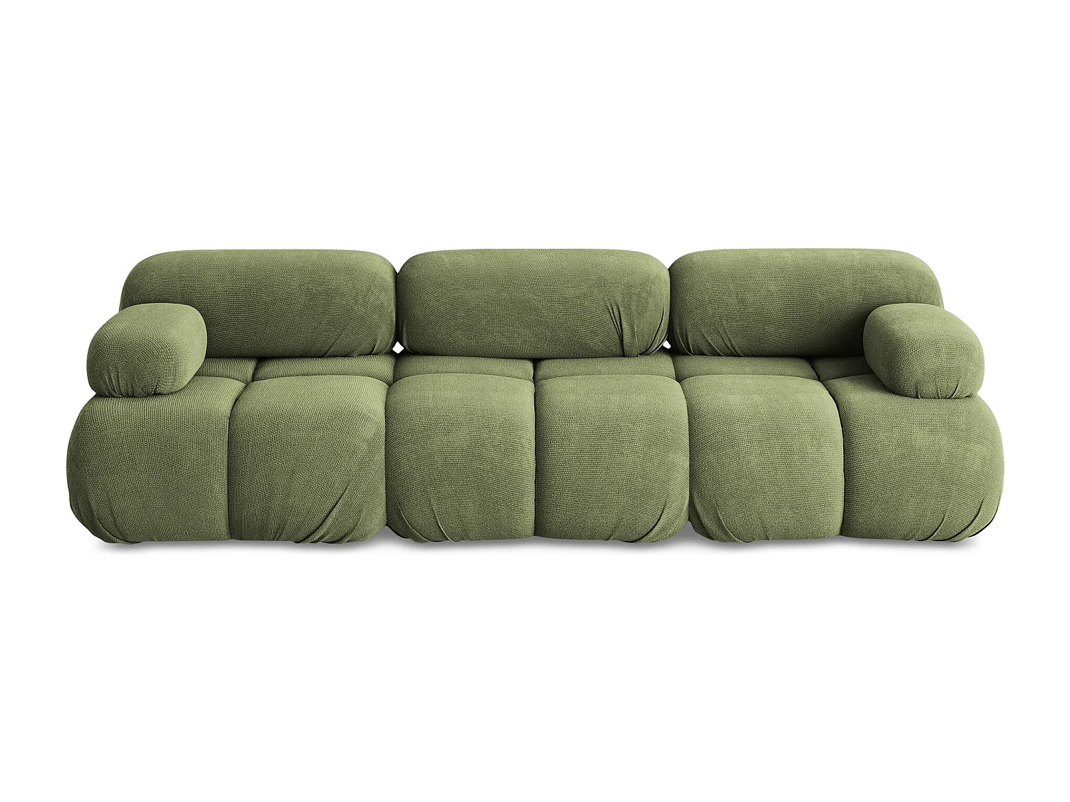 Canapé modulable 3 places en Chenille - vert - LOKUA