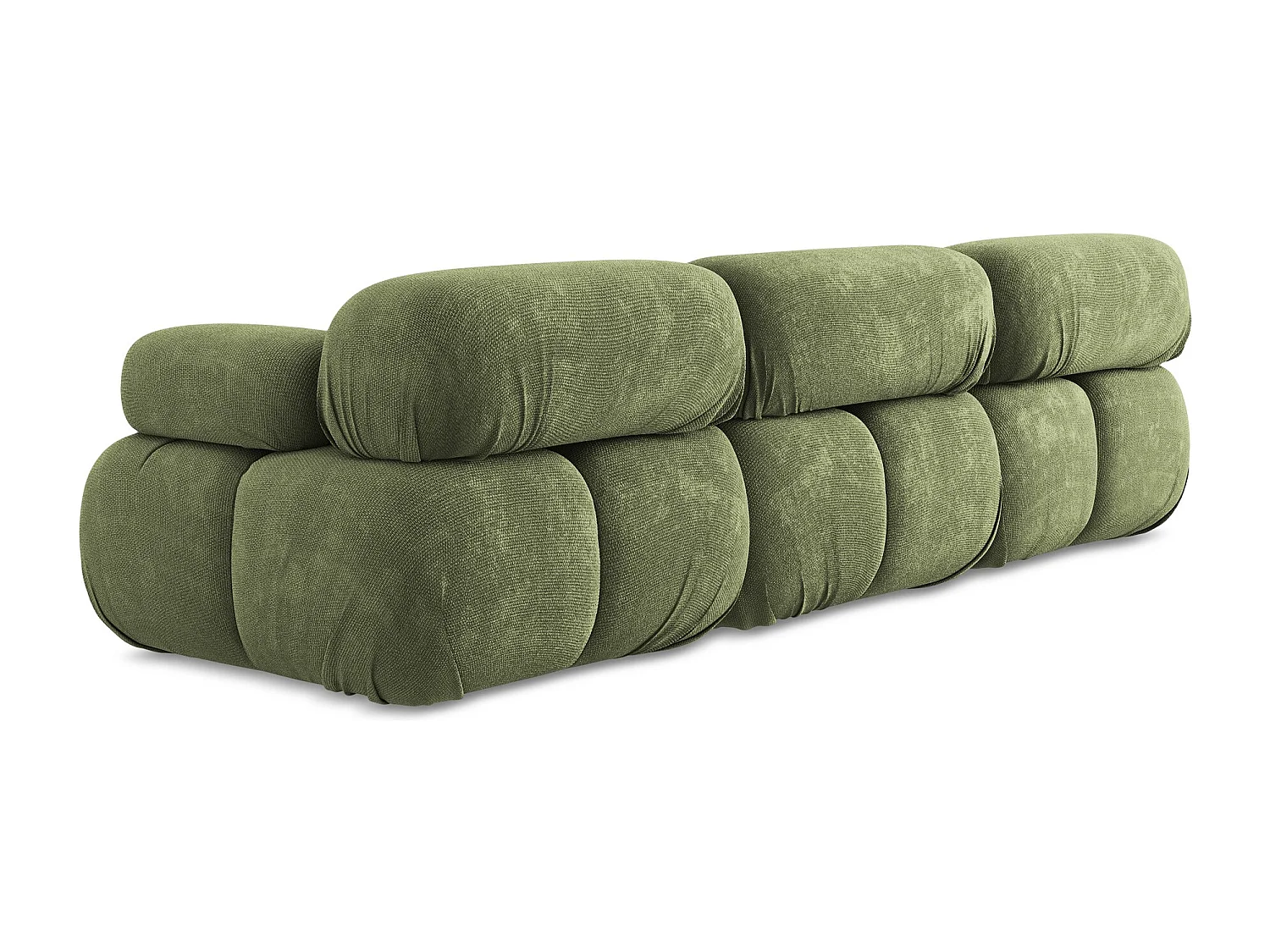 Canapé modulable 3 places en Chenille - vert - LOKUA