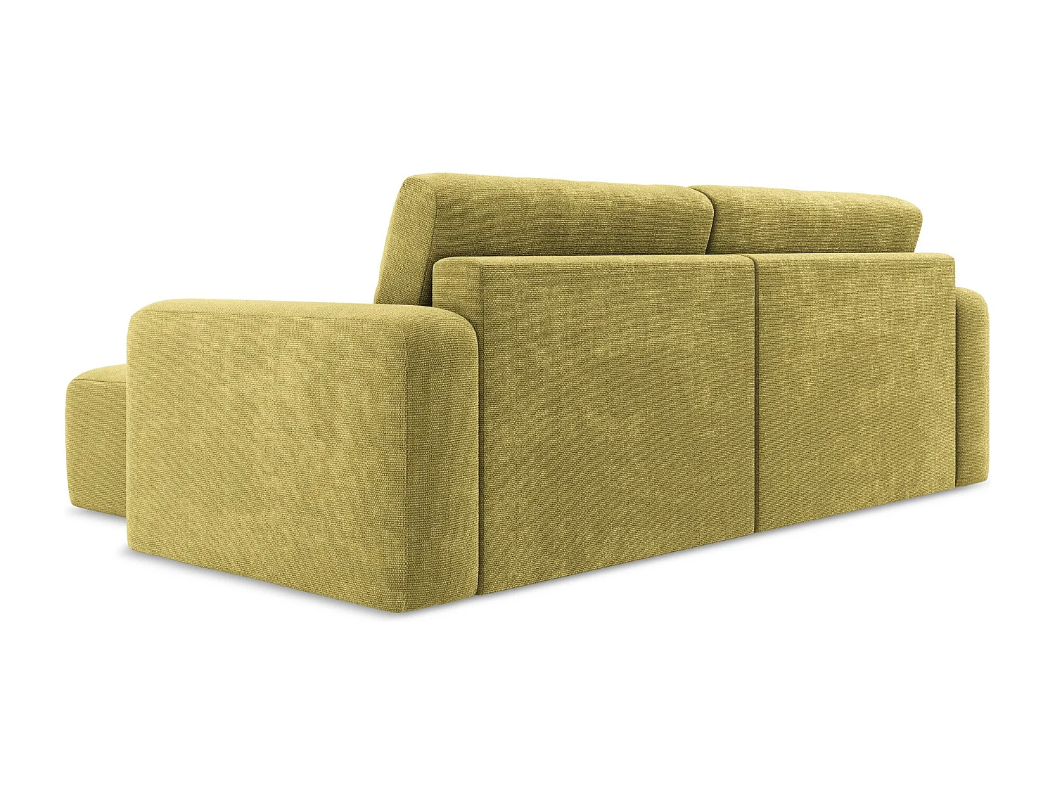 Ecksofa mit Schlaffunktion - Ecke Rechts - Chenille - Limettengrün - KONA