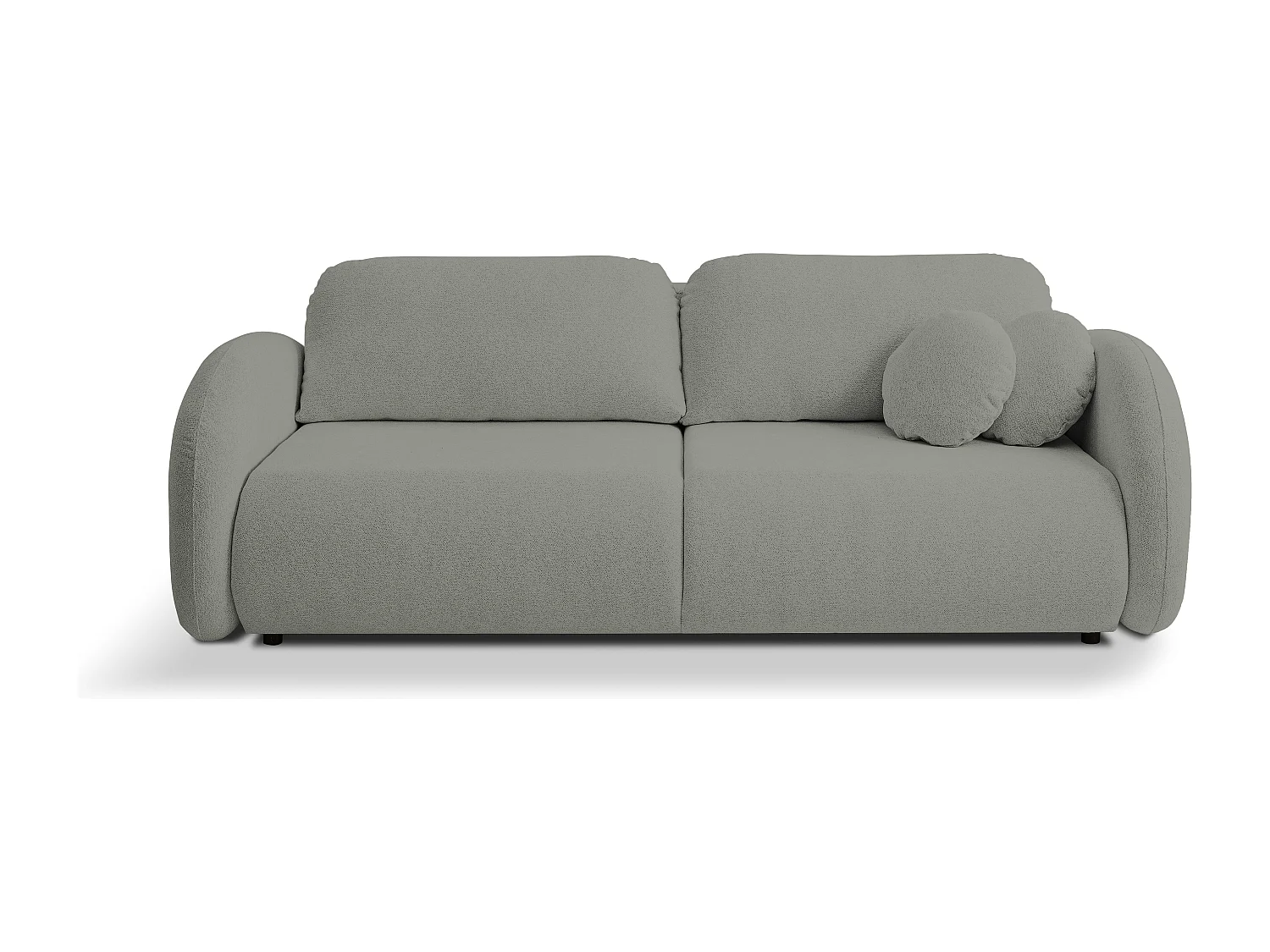 Schlafsofa LOOP, modernes Design, Stauraum, skandinavischer Stil, 234x86x112 cm, Farbe: DUNKELGRAU