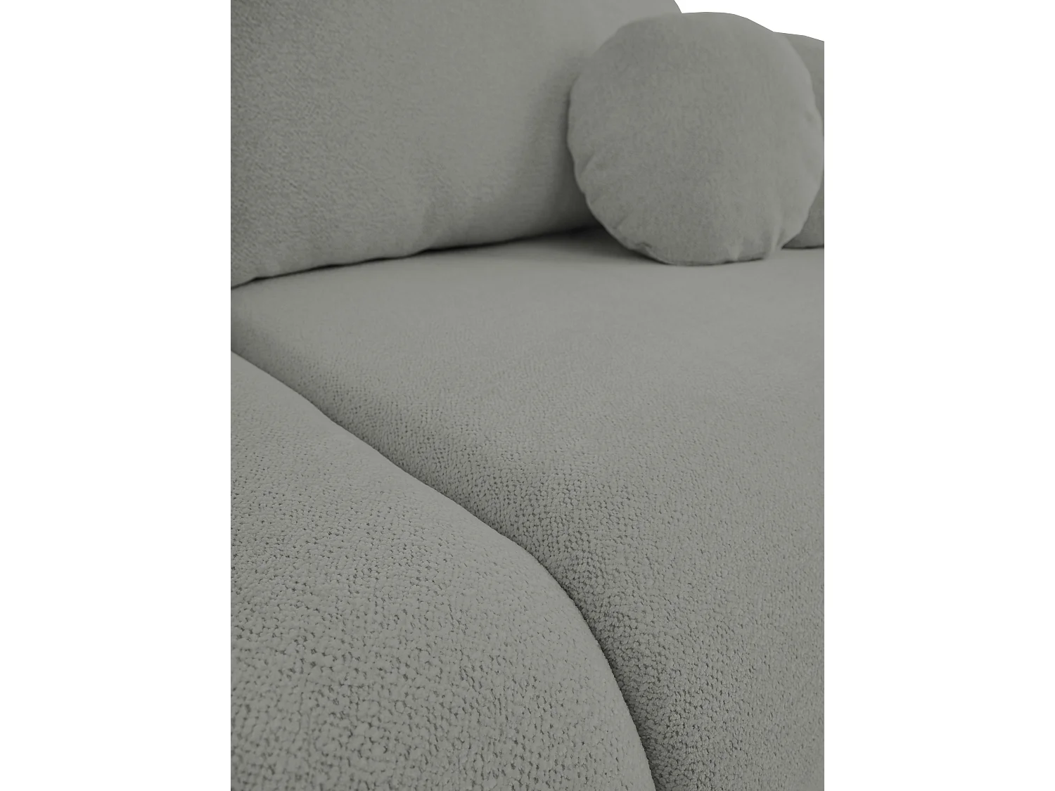 Schlafsofa LOOP, modernes Design, Stauraum, skandinavischer Stil, 234x86x112 cm, Farbe: DUNKELGRAU