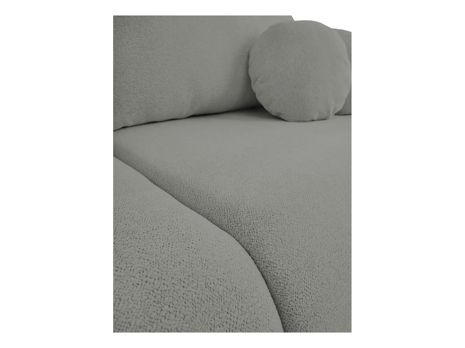 Schlafsofa LOOP, modernes Design, Stauraum, skandinavischer Stil, 234x86x112 cm, Farbe: DUNKELGRAU