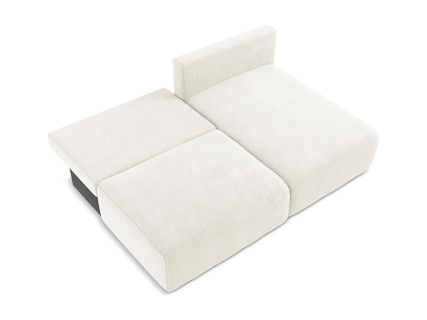 Ecksofa ohne Armlehne mit Schlaffunktion Rechts - Rechts - Chenille - Weiß - KONA