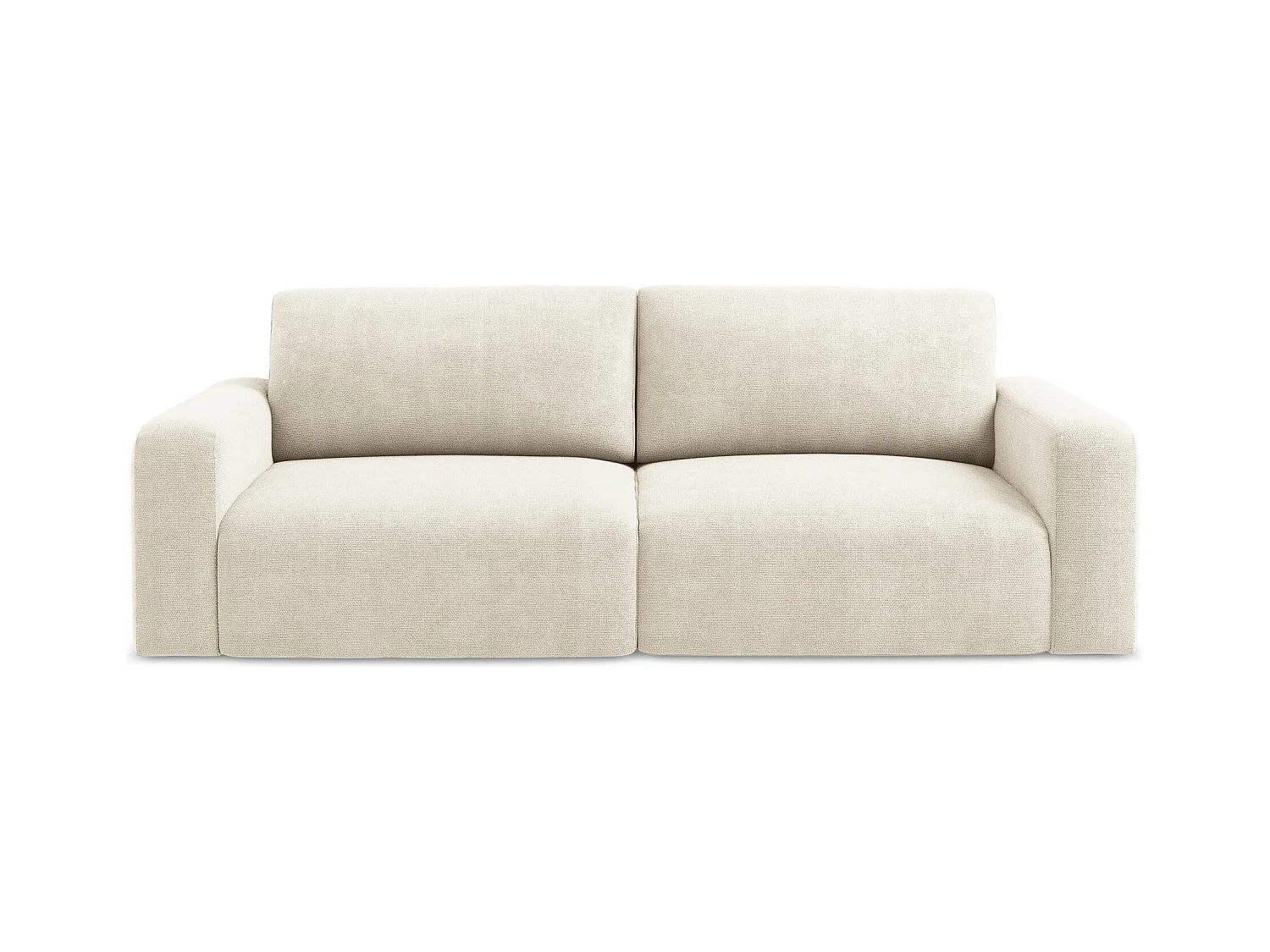 Canapé 3 places convertible en Chenille - beige clair - KONA