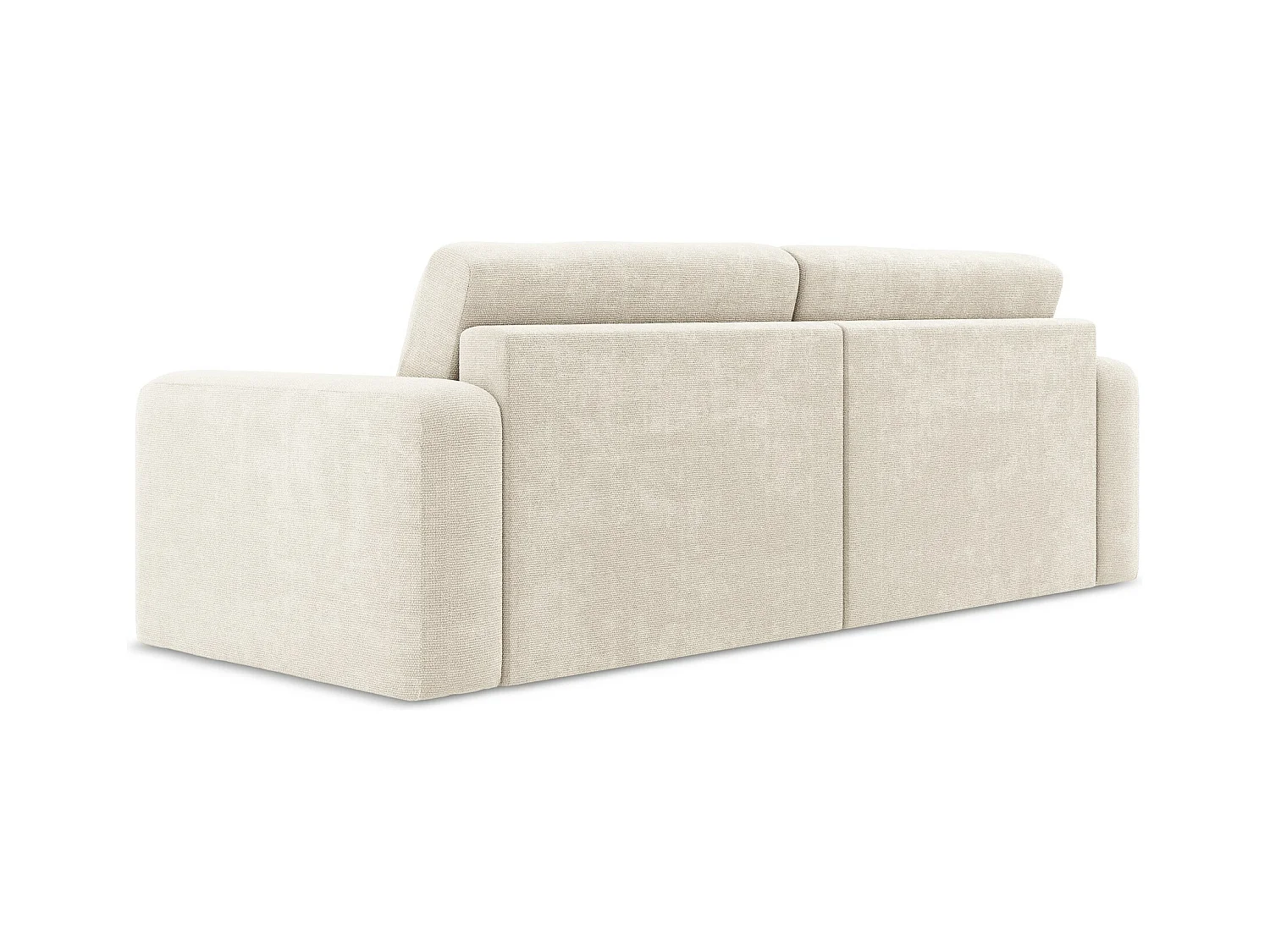 Canapé 3 places convertible en Chenille - beige clair - KONA
