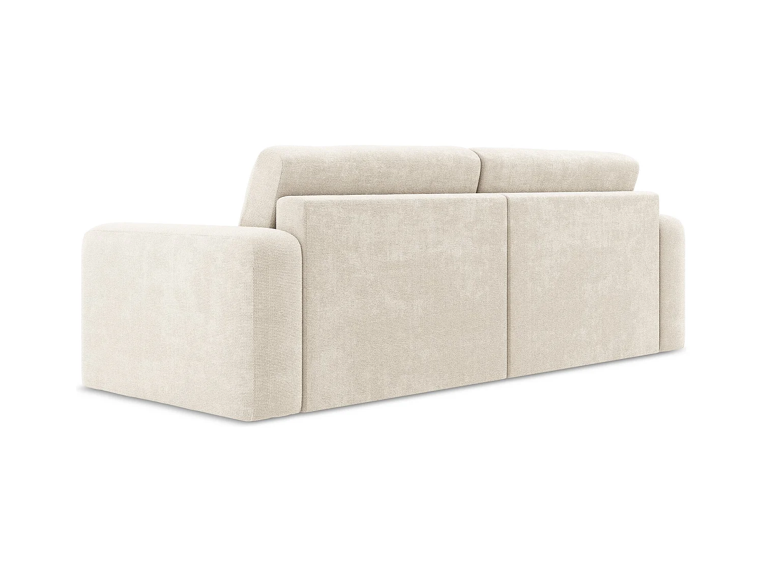 Canapé 3 places convertible en Chenille - beige clair - KONA