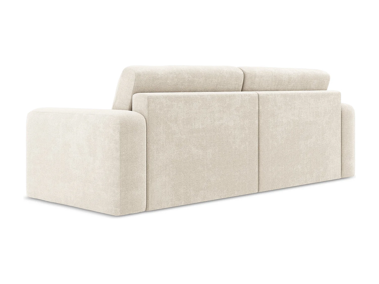 3-Sitzer Sofa mit Schlaffunktion - - Chenille - Hell beige - KONA