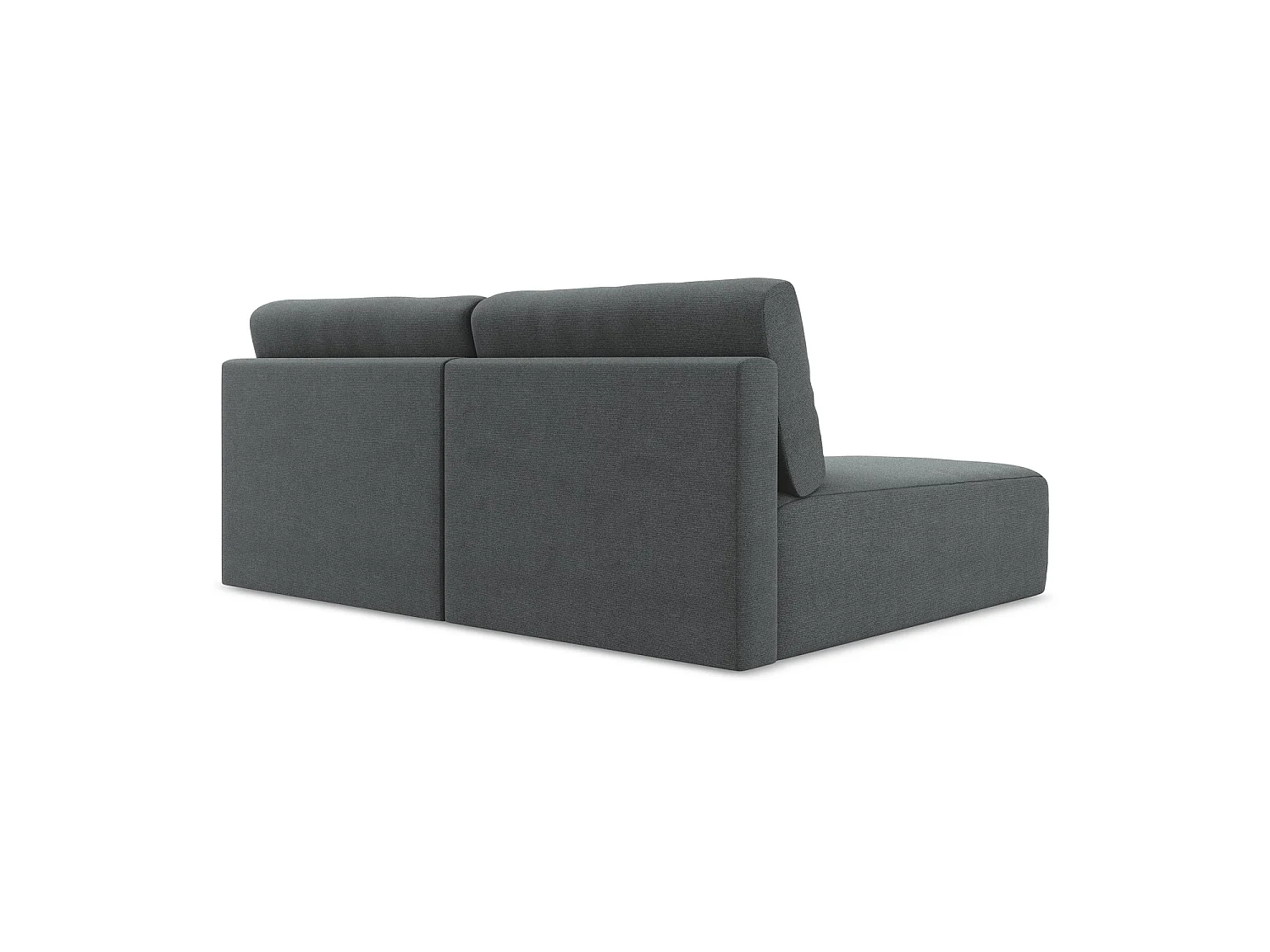 Canapé d’angle 3 places gauche convertible en tissu texturé - gris - OSTIA