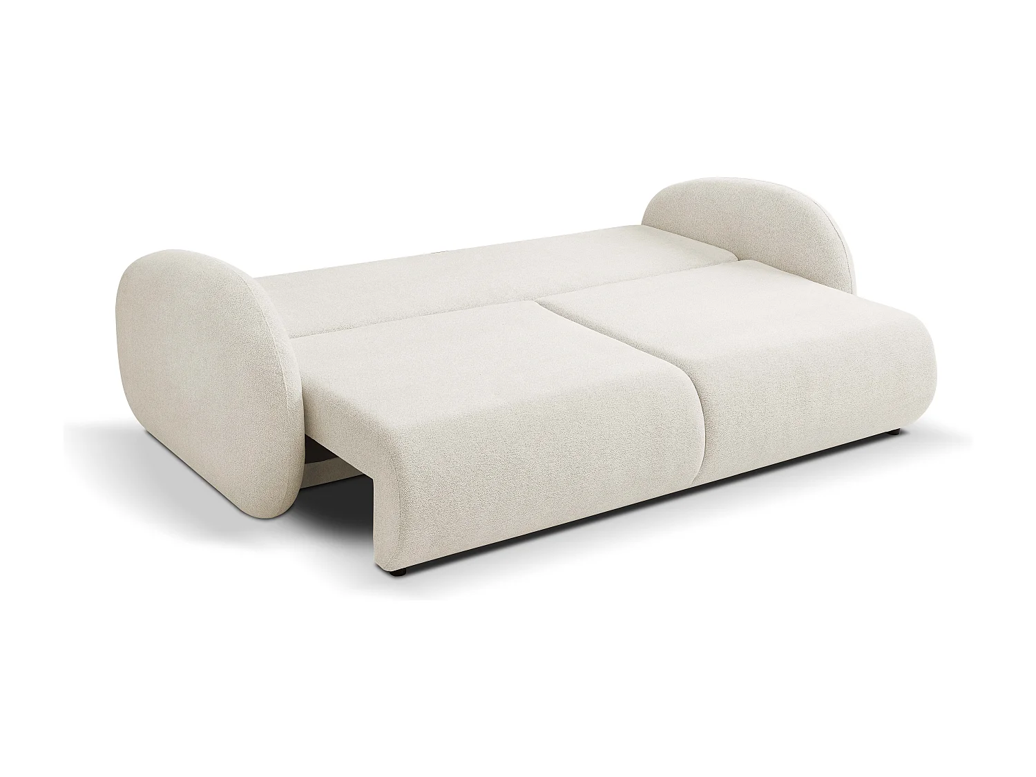 Schlafsofa LOOP, modernes Design, Stauraum, skandinavischer Stil, 234x86x112 cm, Farbe: WEISS