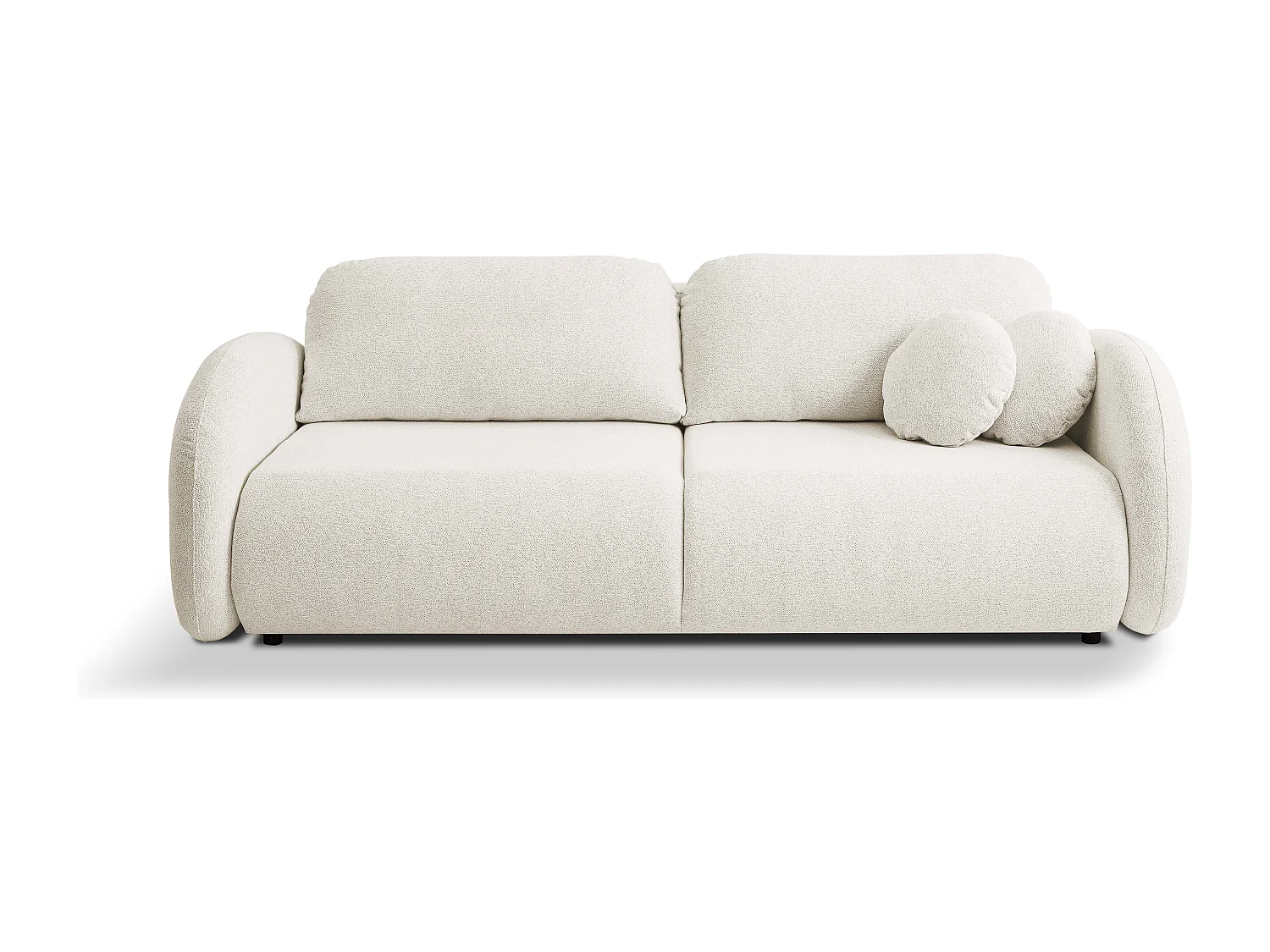 Slaapbank LOOP – Modern design, opbergruimte, Scandinavische stijl, 234x86x112 cm, kleur: WIT