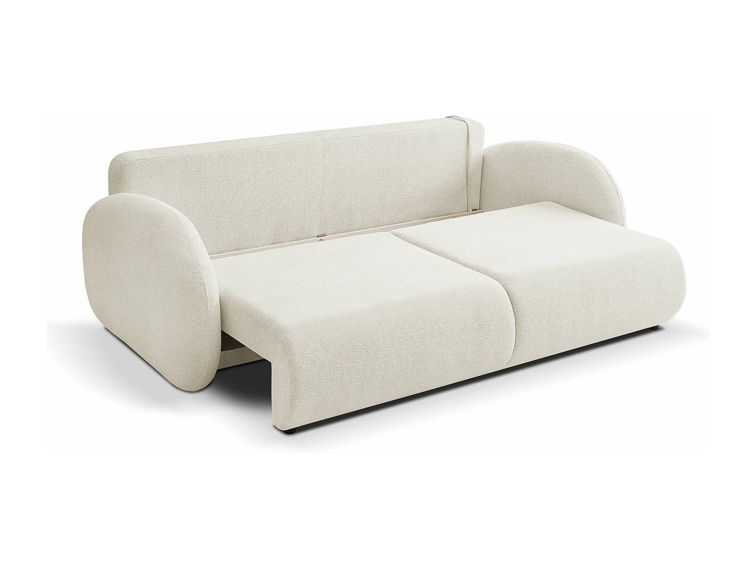 Slaapbank LOOP – Modern design, opbergruimte, Scandinavische stijl, 234x86x112 cm, kleur: WIT