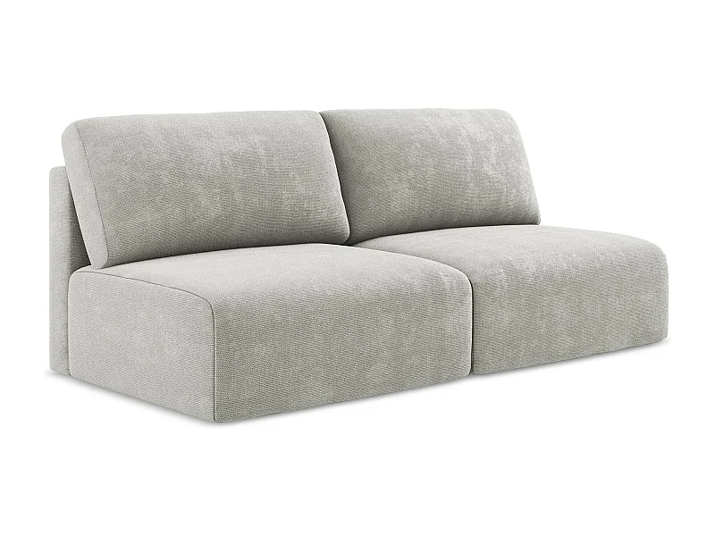 3-Sitzer Sofa ohne Armlehne mit Schlaffunktion - / - Chenille - Hellgrau - KONA