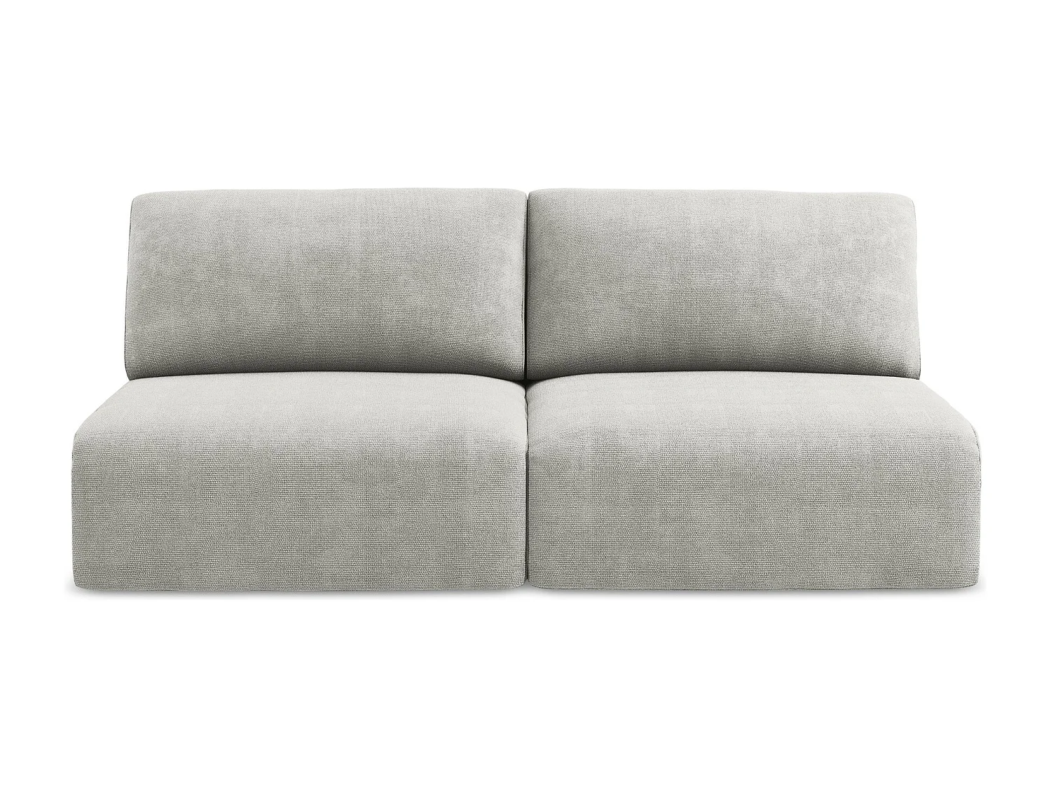 3-Sitzer Sofa ohne Armlehne mit Schlaffunktion - / - Chenille - Hellgrau - KONA