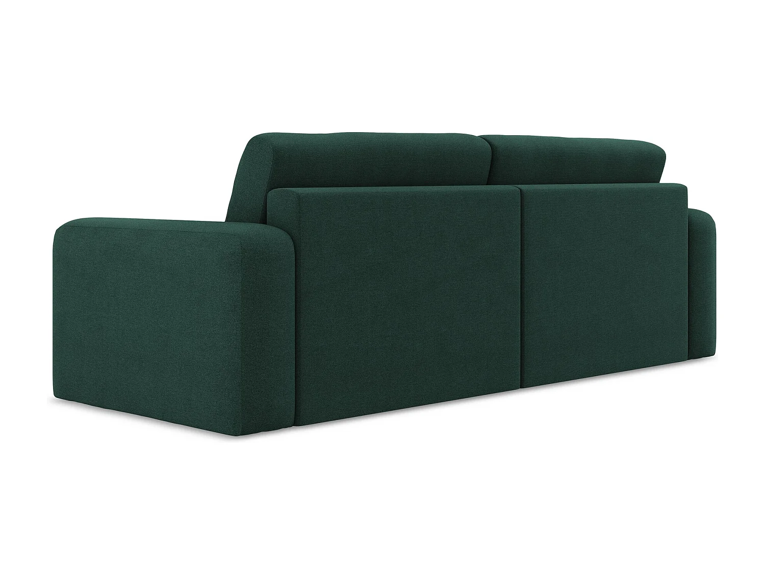 3-Sitzer Sofa mit Schlaffunktion - - Strukturstoff - Flaschengrün - KONA