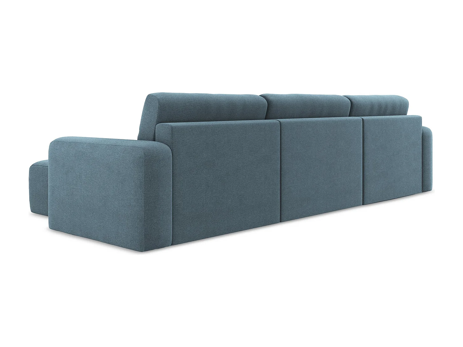 Canapé panoramique convertible en Strukturstoff - bleu clair - KONA