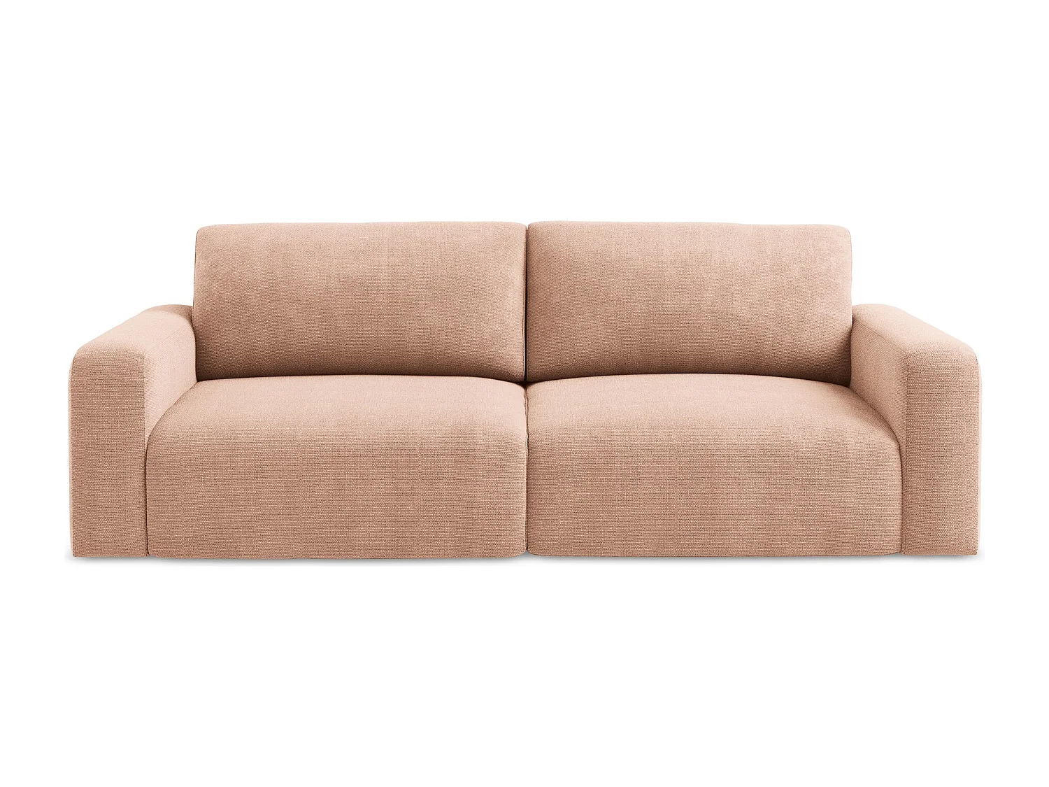 3-Sitzer Sofa mit Schlaffunktion - - Chenille - Pfirsich - KONA