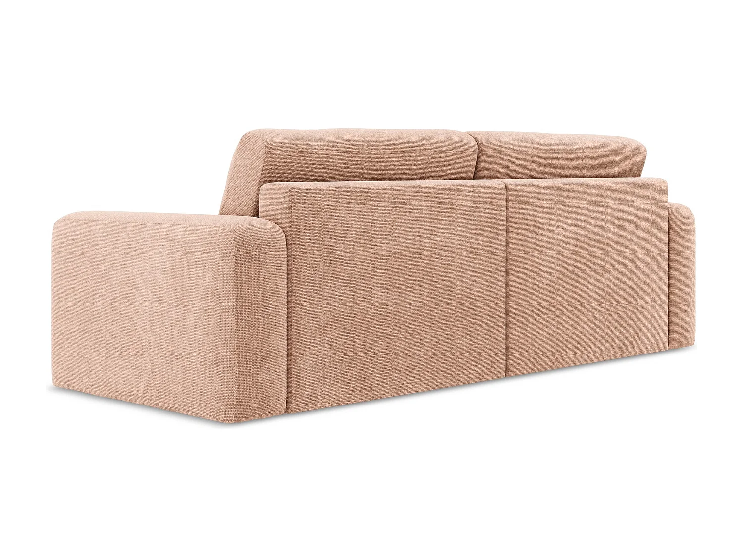 3-Sitzer Sofa mit Schlaffunktion - - Chenille - Pfirsich - KONA