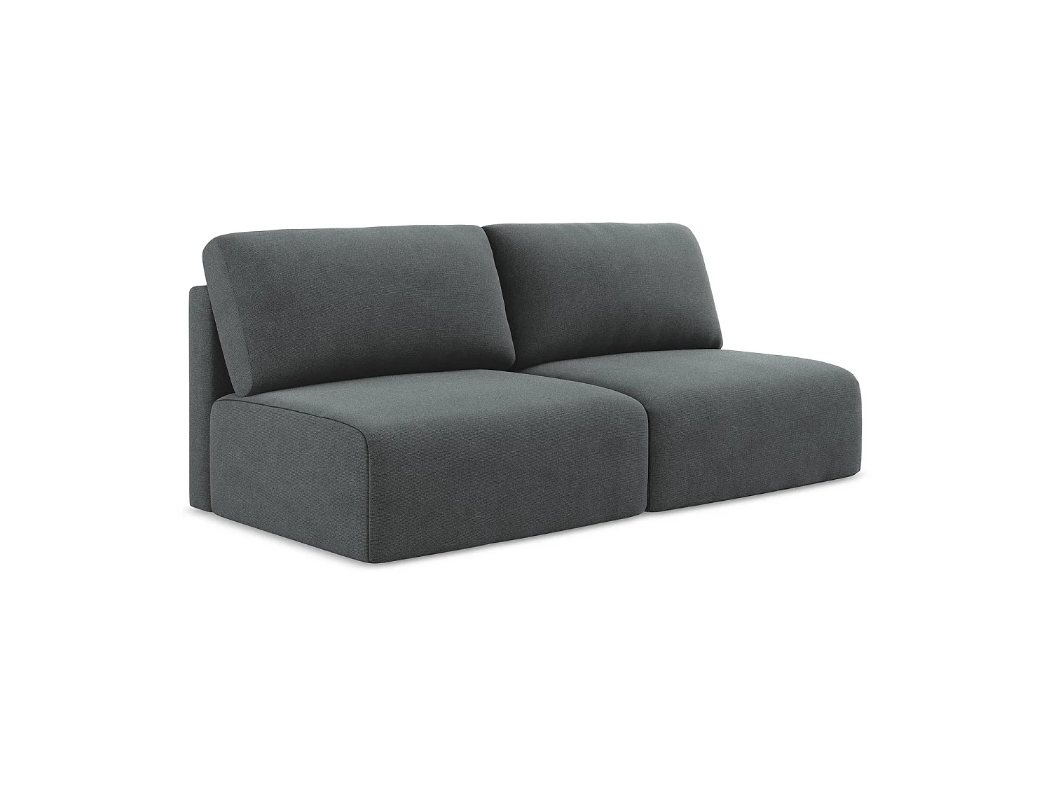 Sofa 3-osobowa z funkcją spania - z tkaniny strukturalnej - szary - OSTIA