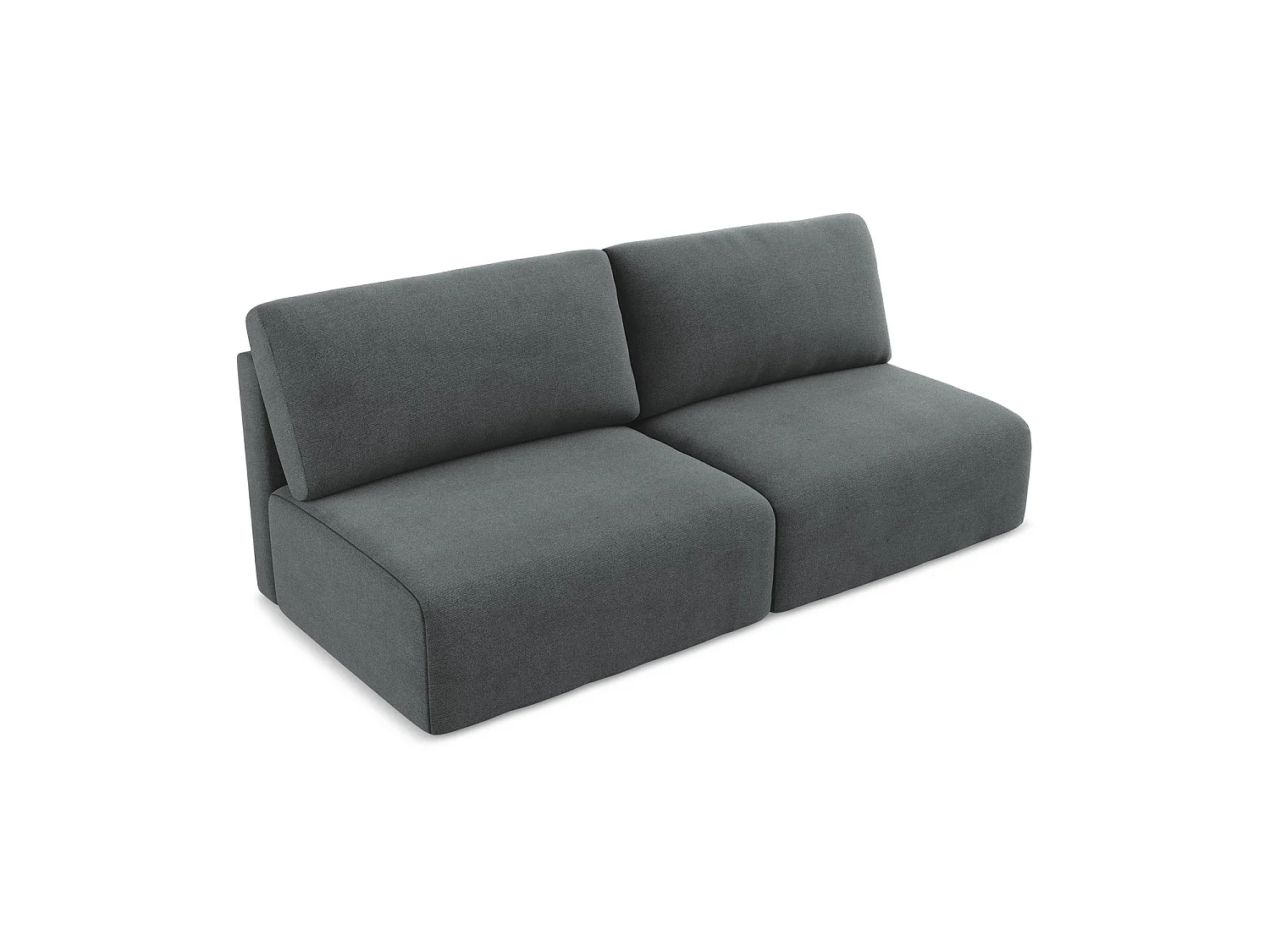 Sofa 3-osobowa z funkcją spania - z tkaniny strukturalnej - szary - OSTIA