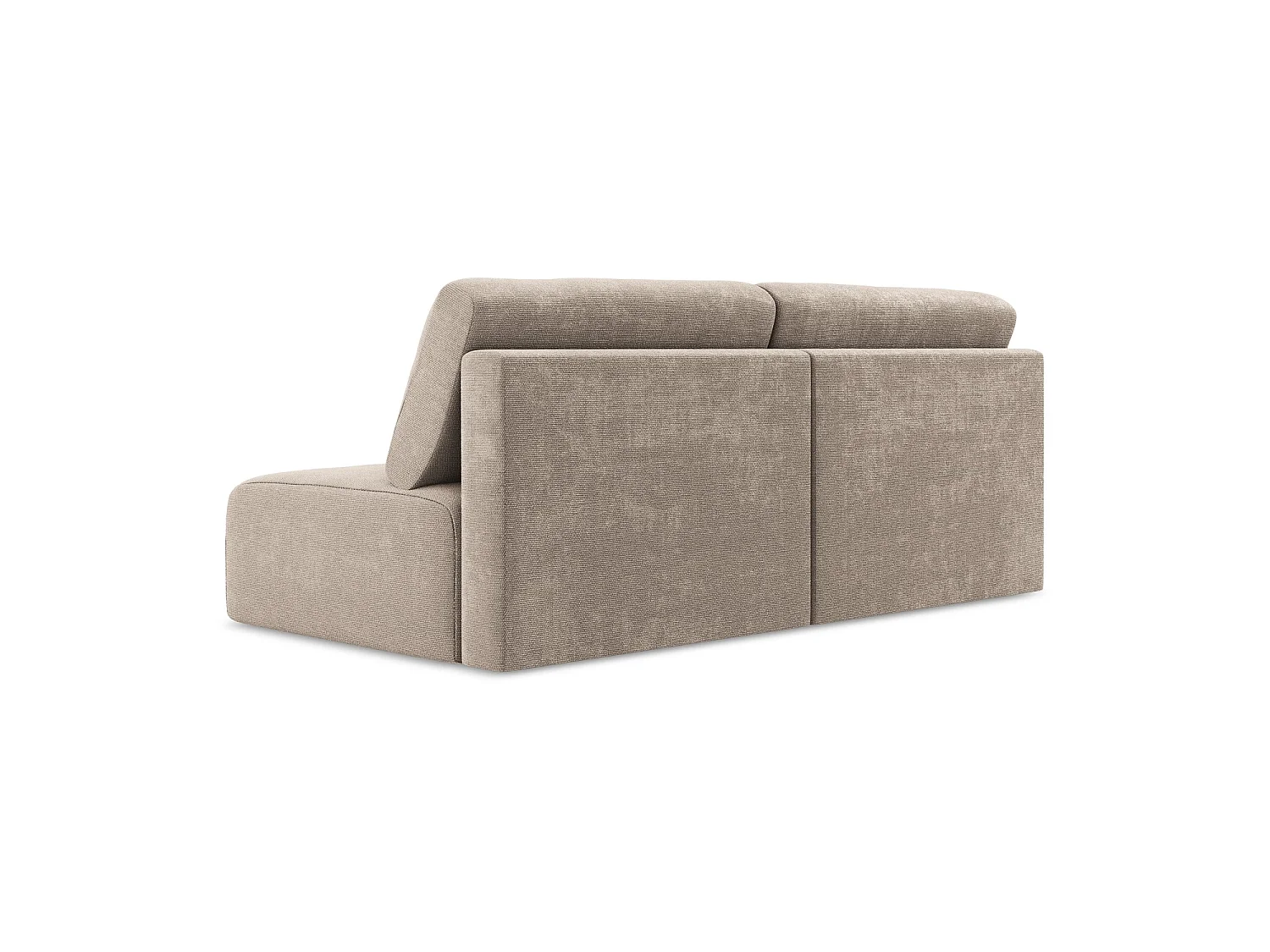 Sofa 3-osobowa z funkcją spania - z tkaniny szenilowej - ciemny beż - OSTIA