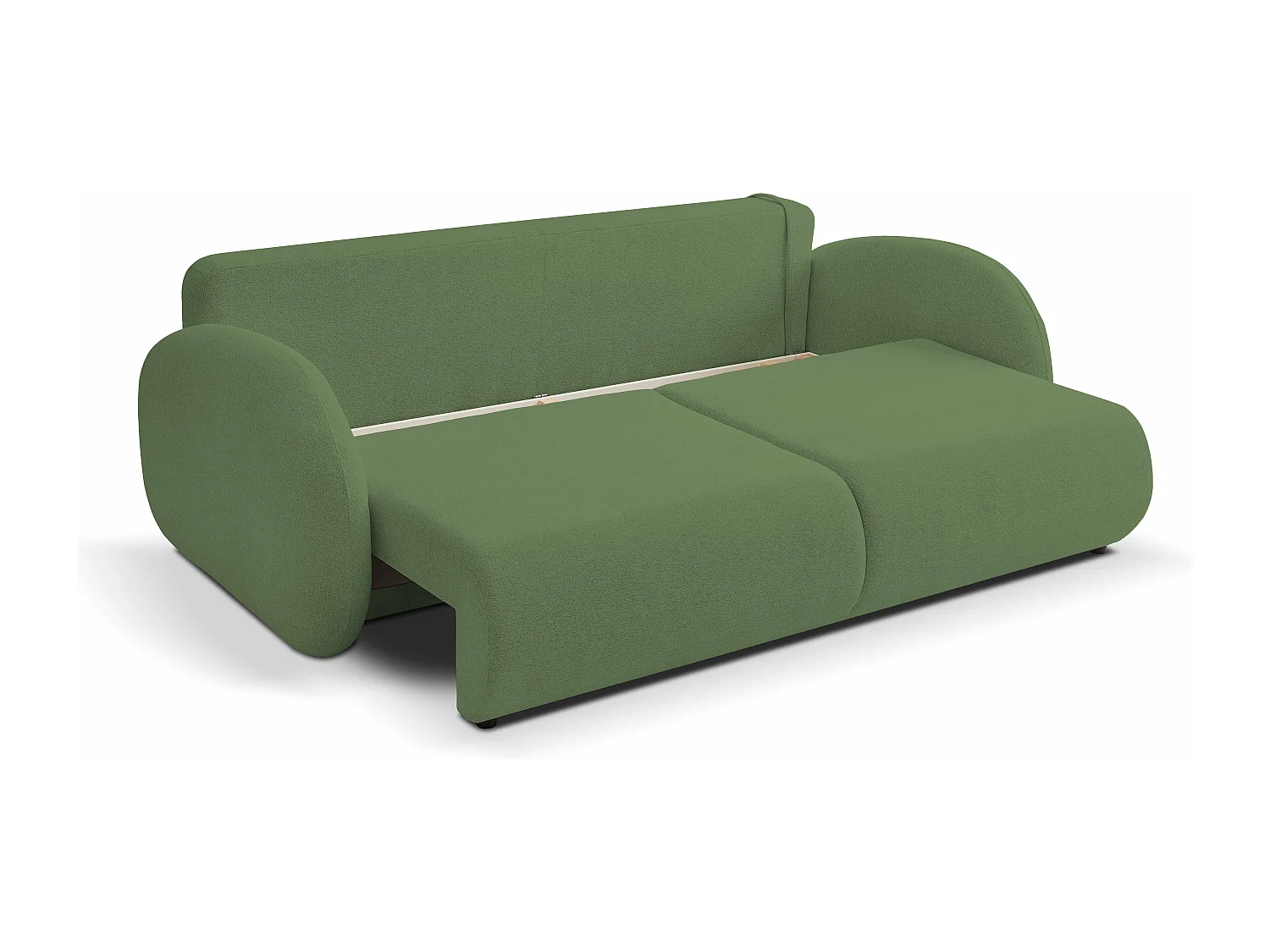 Schlafsofa LOOP, modernes Design, Stauraum, skandinavischer Stil, 234x86x112 cm, Farbe: GRÜN