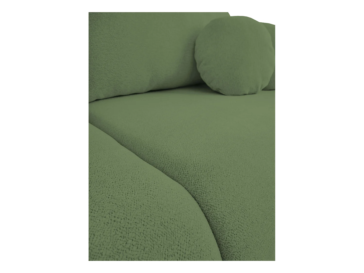 Schlafsofa LOOP, modernes Design, Stauraum, skandinavischer Stil, 234x86x112 cm, Farbe: GRÜN