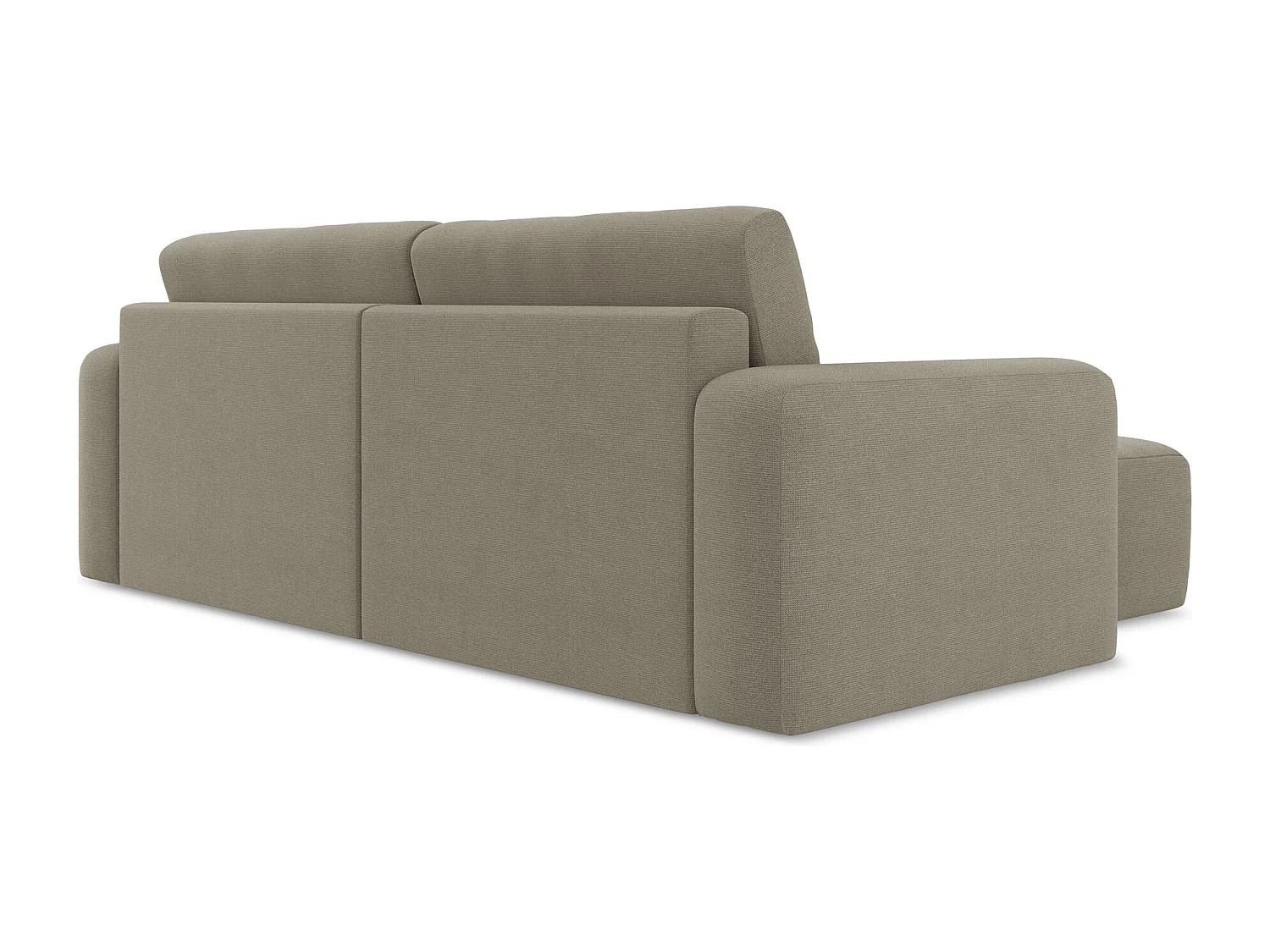 Canapé d’angle 3 places gauche convertible en Strukturstoff - beige foncé - KONA