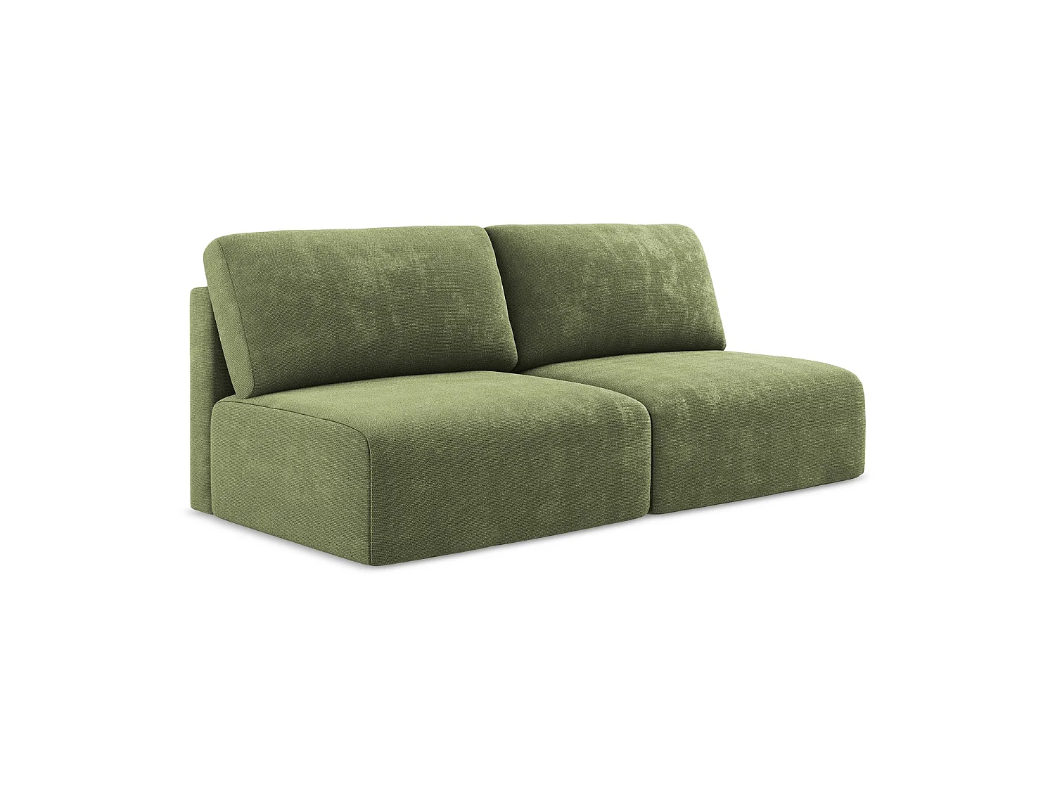 Sofa 3-osobowa z funkcją spania - z tkaniny szenilowej - zielony - OSTIA