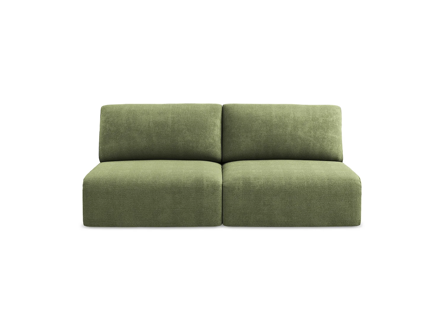 Sofa 3-osobowa z funkcją spania - z tkaniny szenilowej - zielony - OSTIA