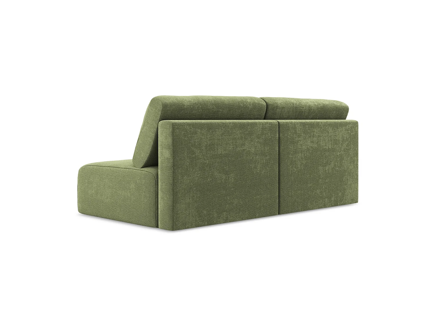 Sofa 3-osobowa z funkcją spania - z tkaniny szenilowej - zielony - OSTIA