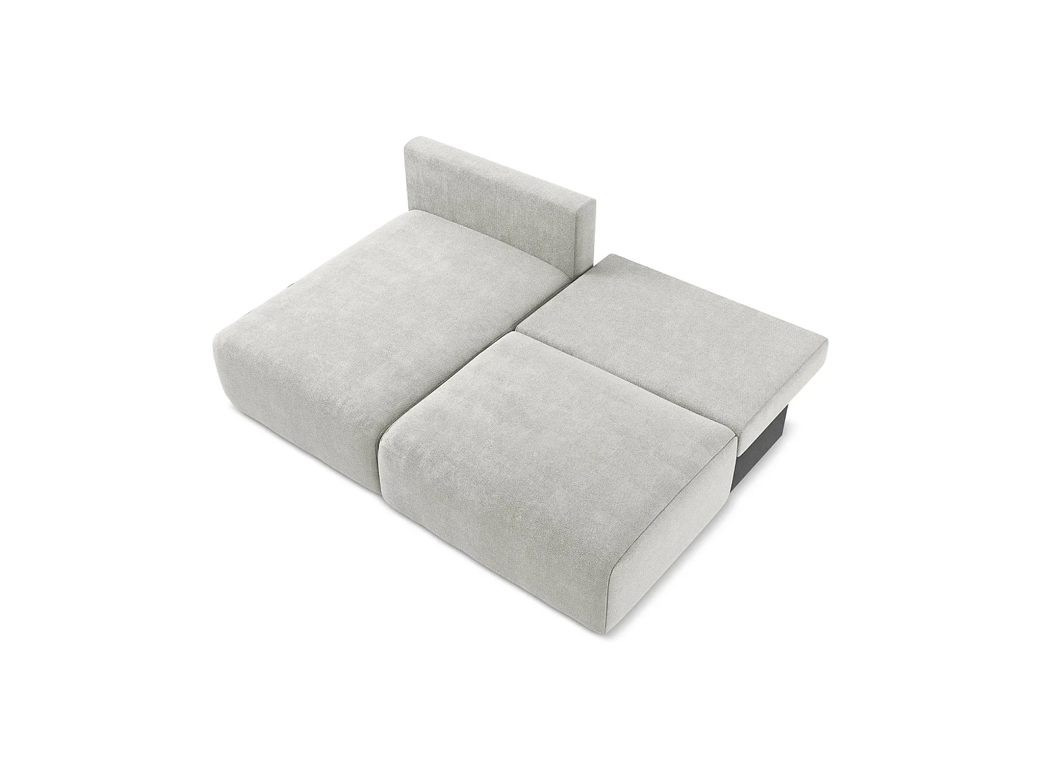 Ecksofa ohne Armlehne mit Schlaffunktion Links - Links - Chenille - Hellgrau - OSTIA