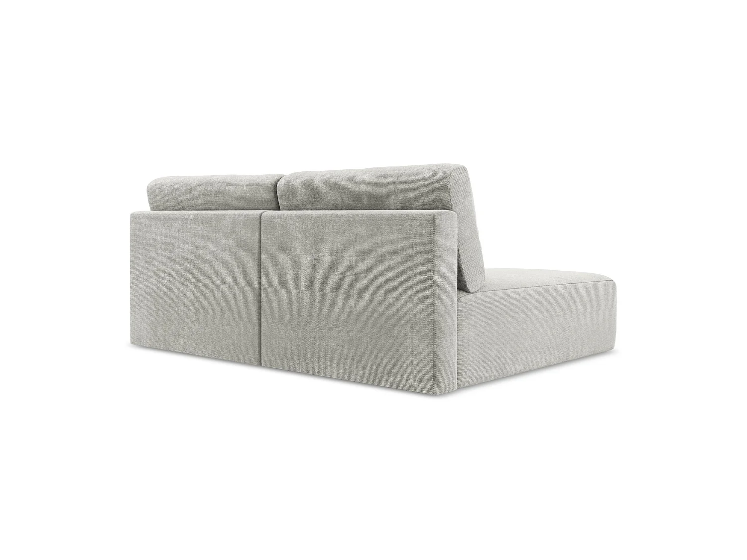 Ecksofa ohne Armlehne mit Schlaffunktion Links - Links - Chenille - Hellgrau - OSTIA