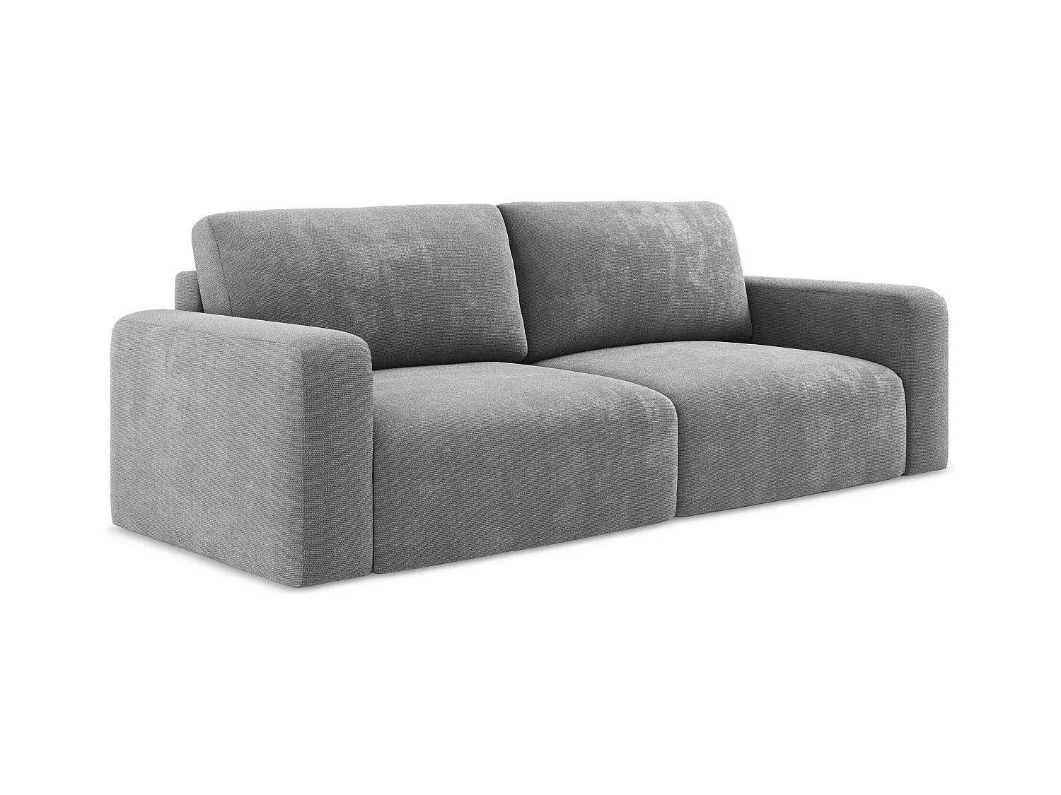 Canapé 3 places convertible en Chenille - gris - KONA