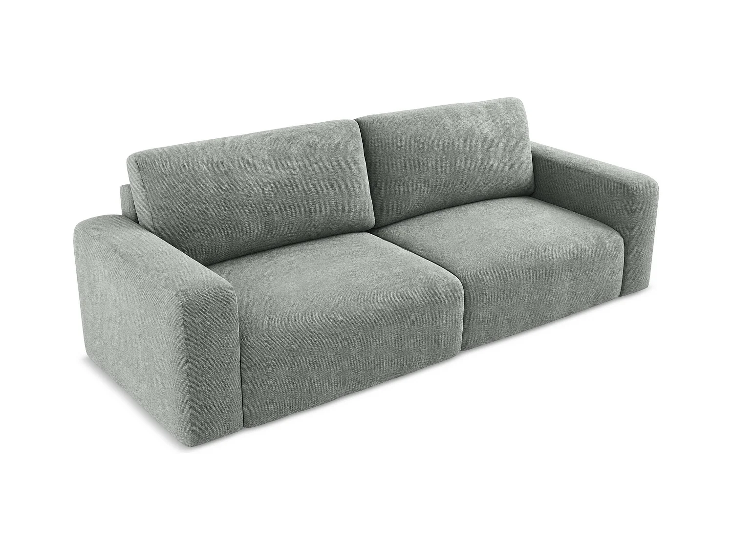 Canapé 3 places convertible en Chenille - gris - KONA