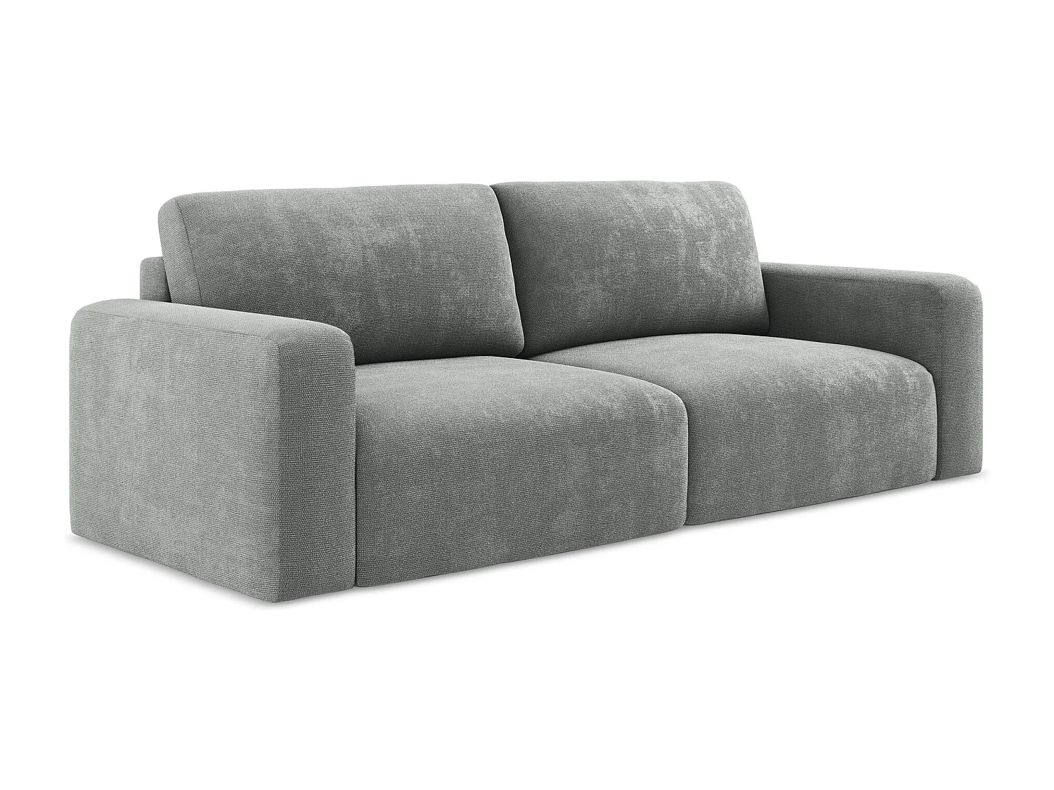 3-Sitzer Sofa mit Schlaffunktion - - Chenille - Grau - KONA
